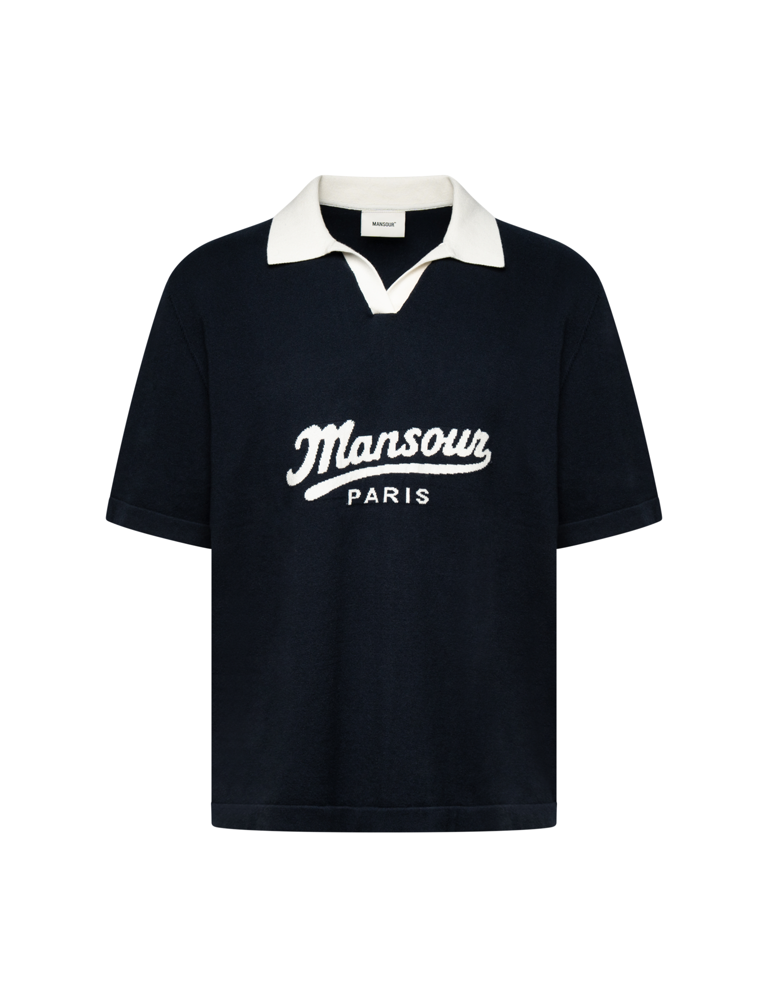 Jacquard knitted polo shirt