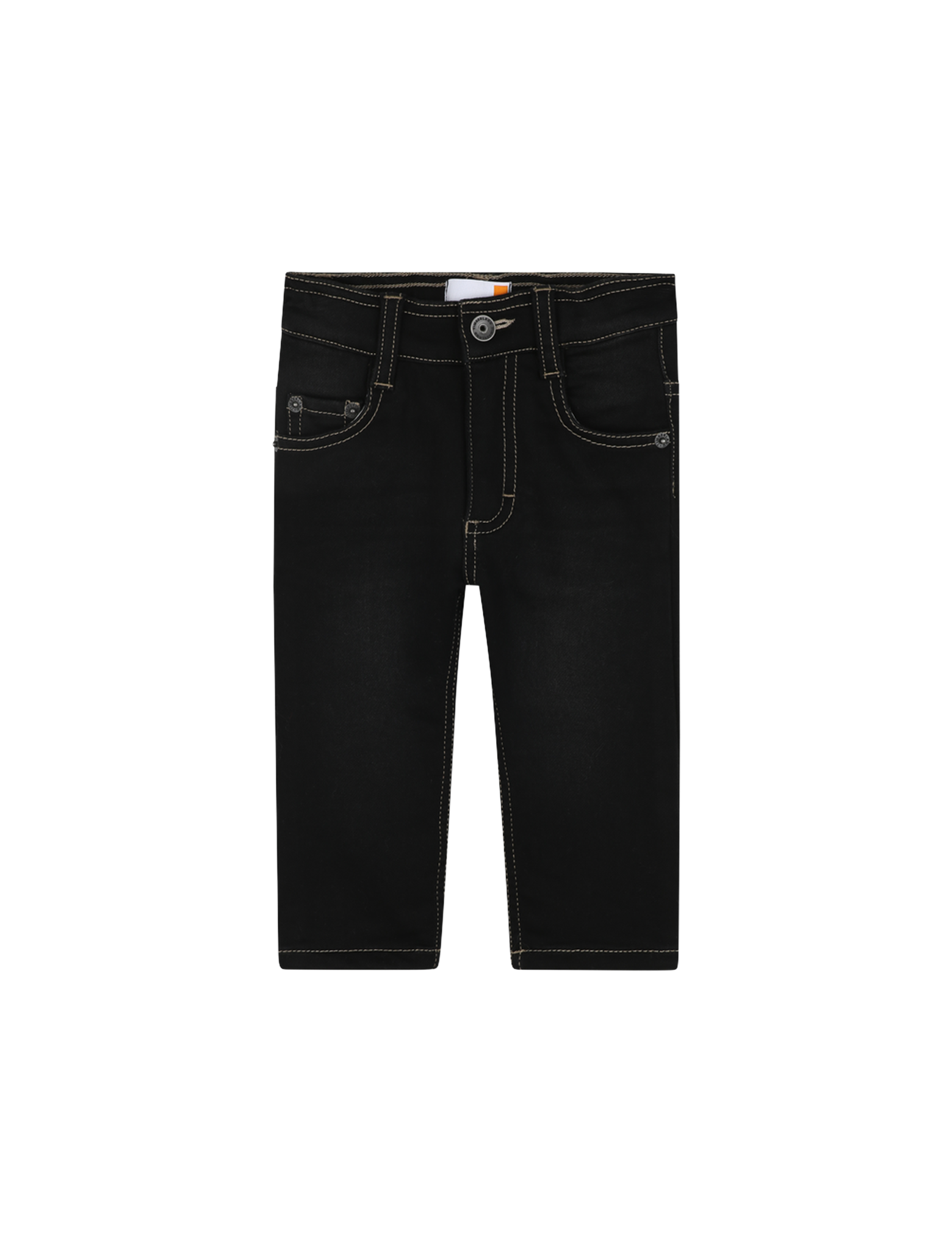 Knitted denim trousers