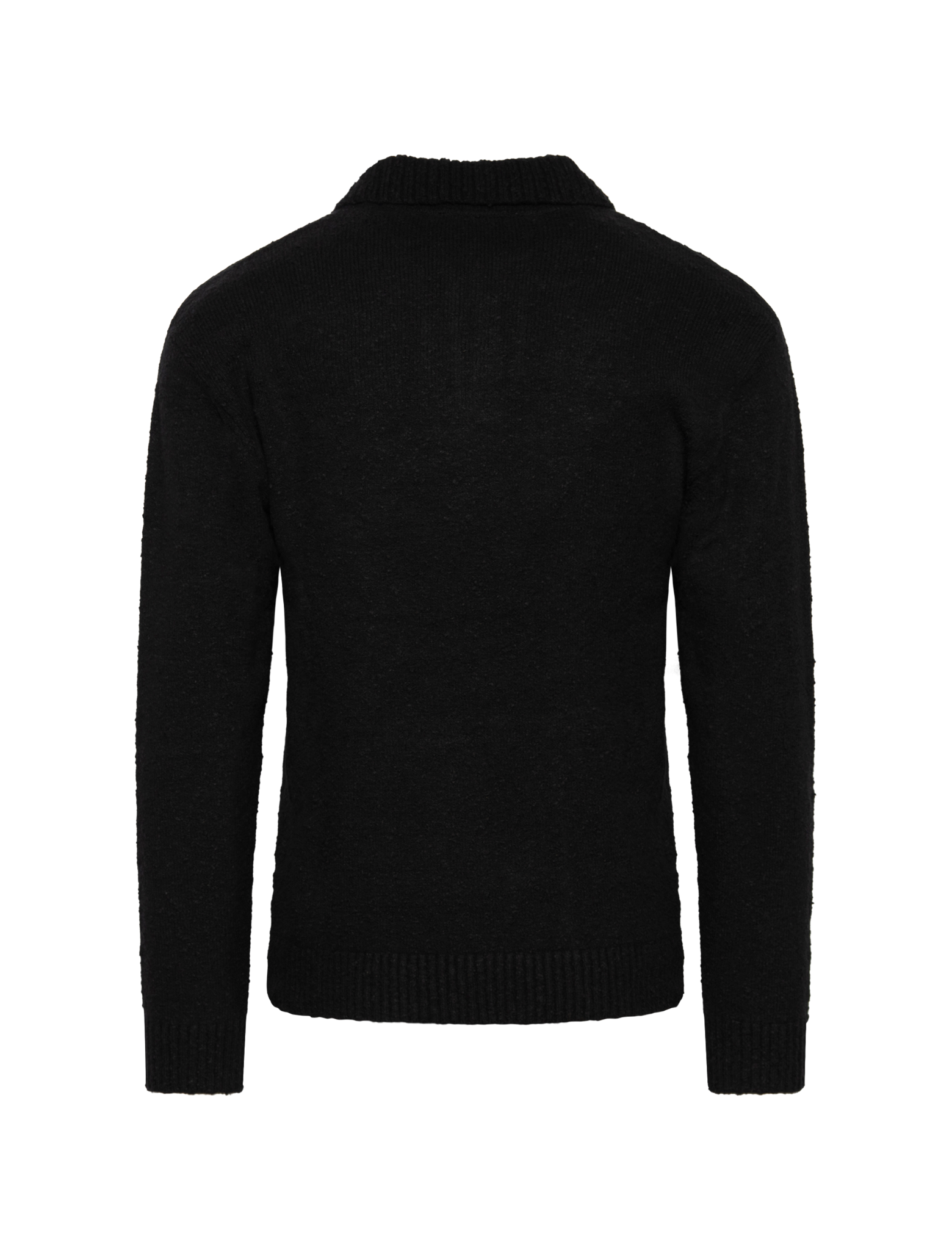 Knitted long sleeve polo shirt