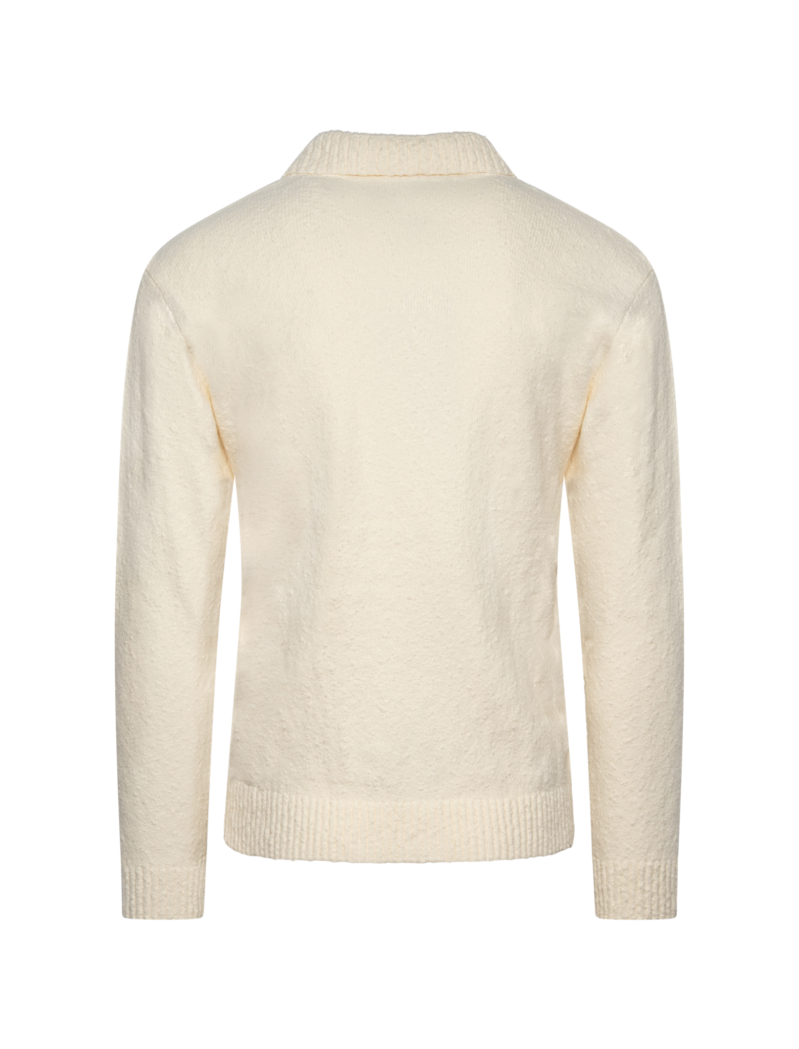 Knitted long sleeve polo shirt