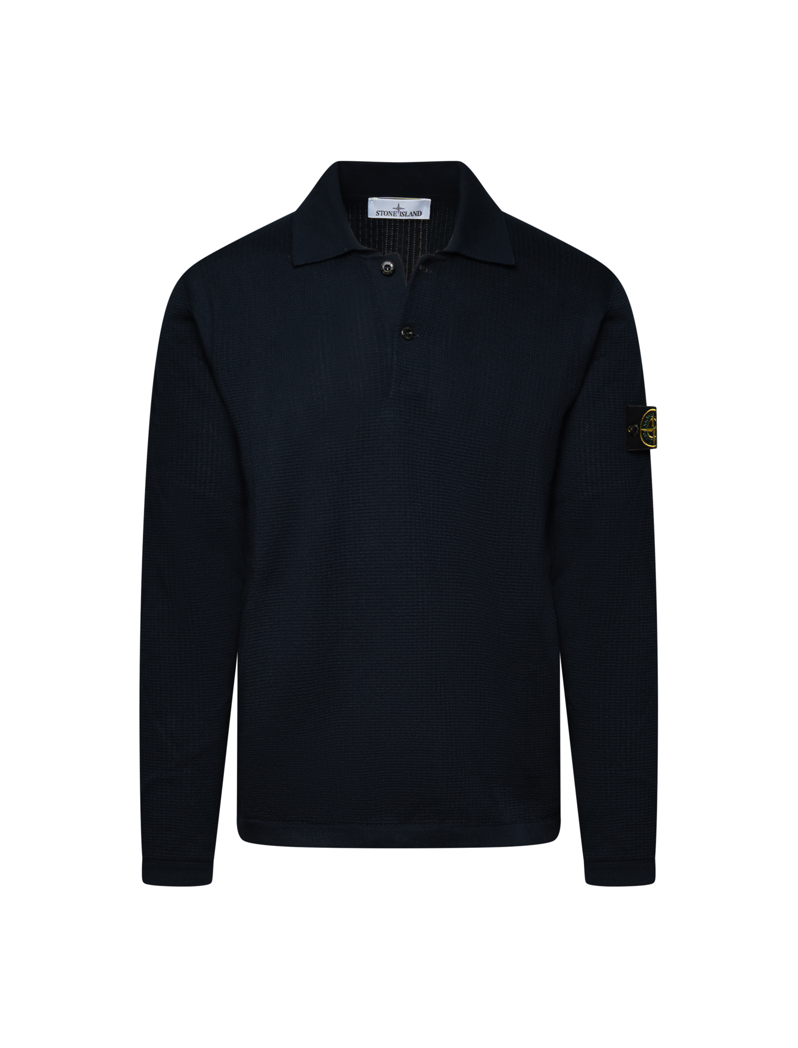 Micro stitch knit polo shirt