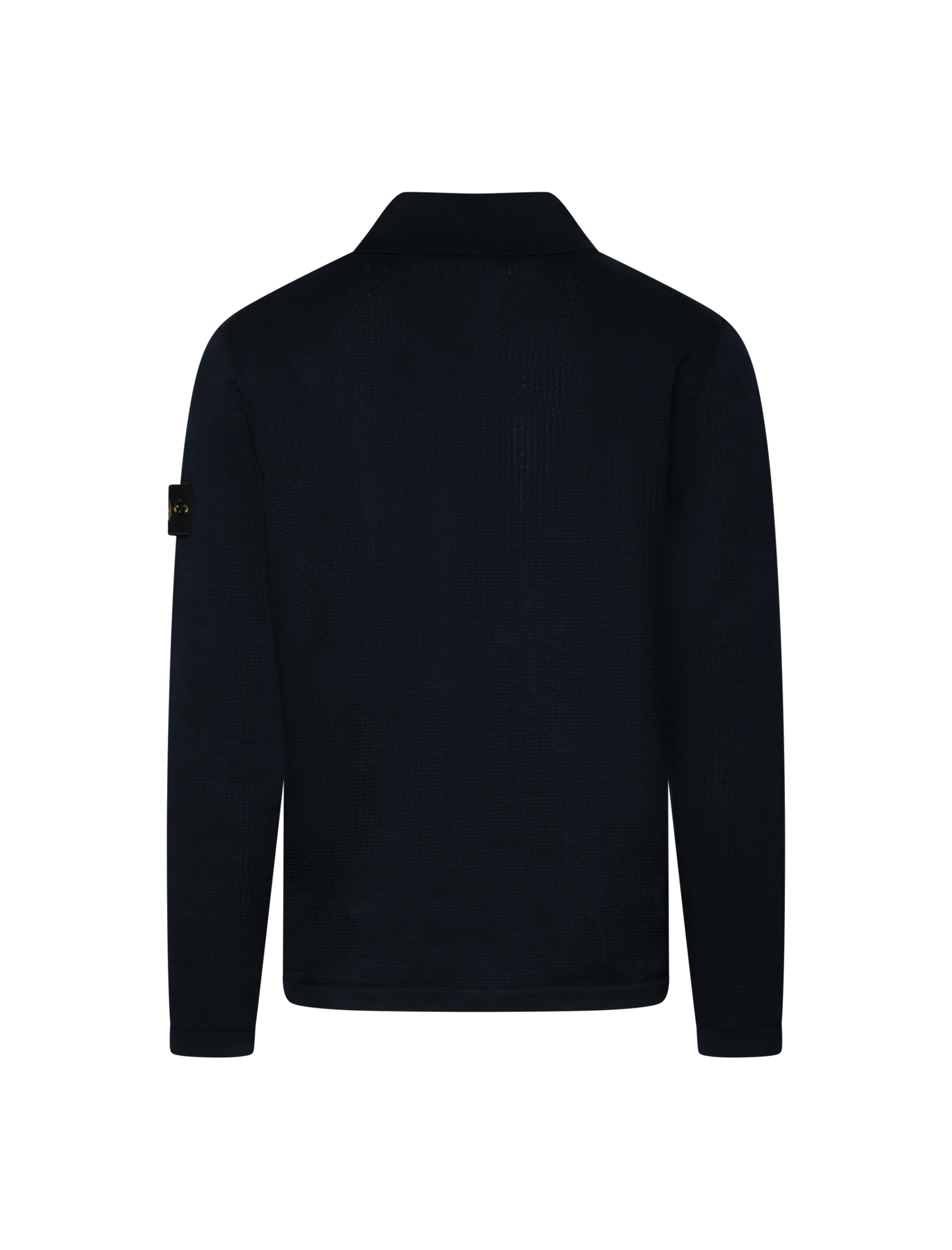 Micro stitch knit polo shirt