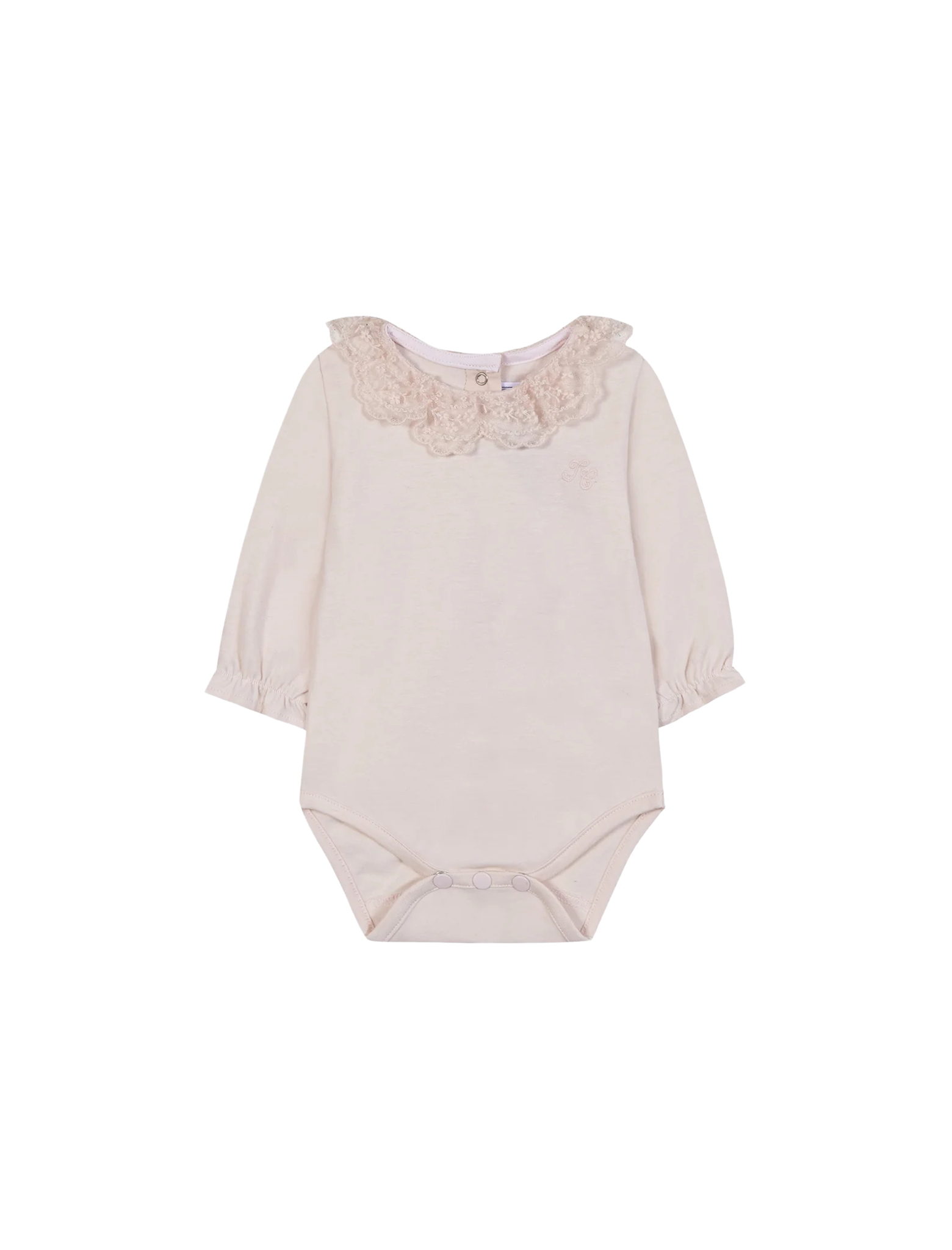 Lace collar babygrow