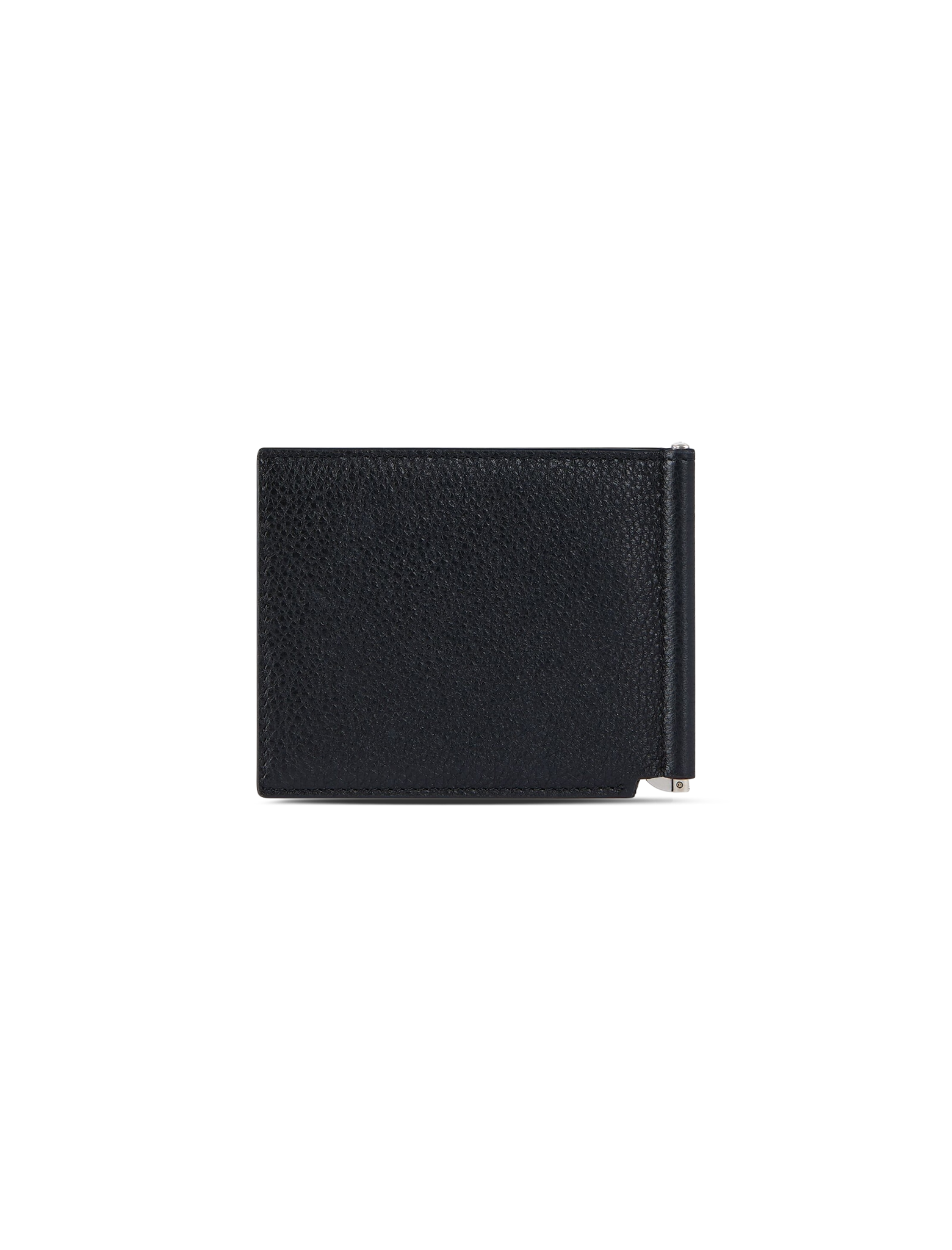 Leather bi-fold clip wallet