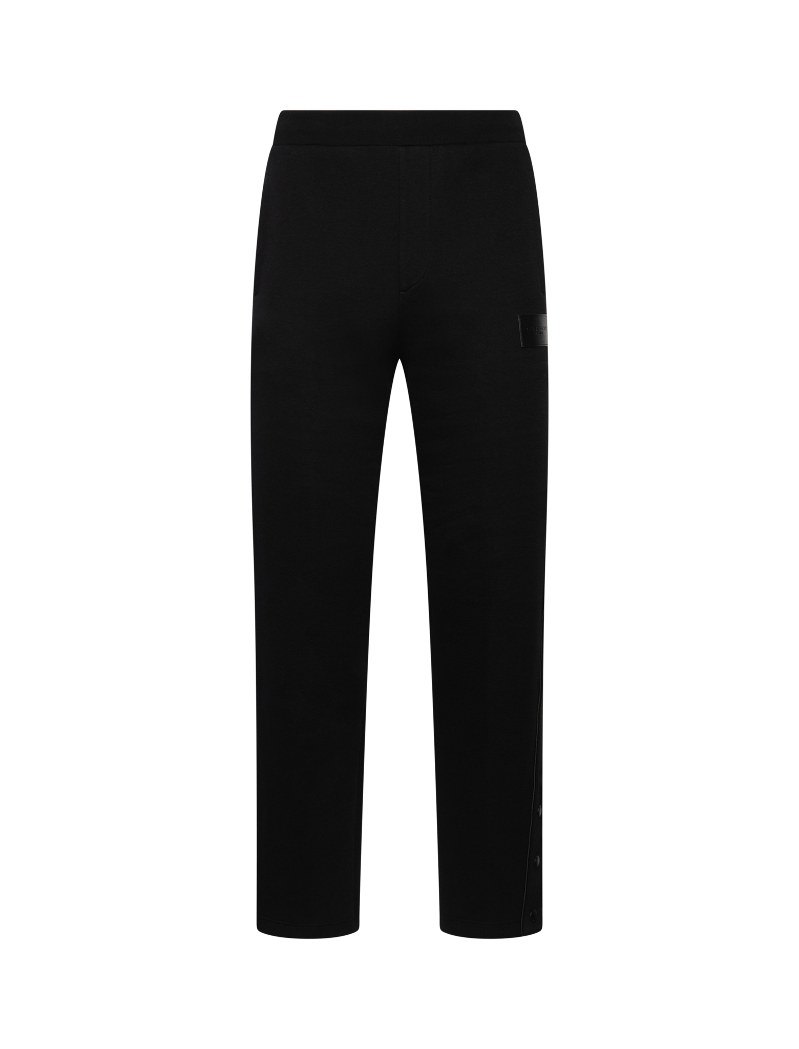Leather patch jogging trousers