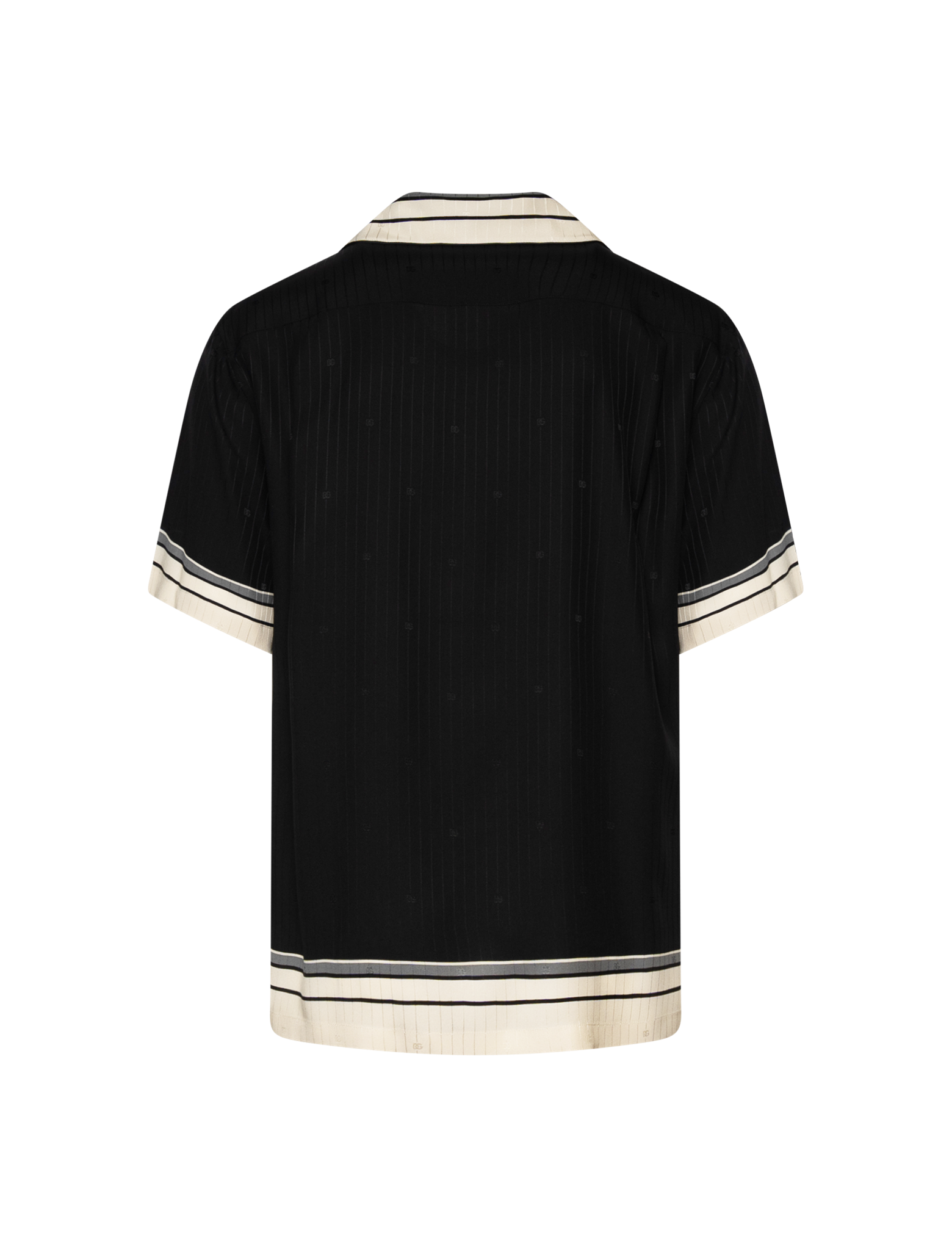 Logo stripe-print silk shirt