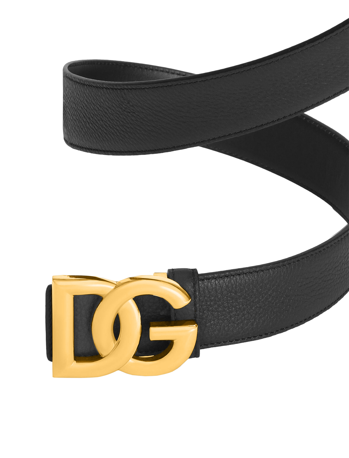 Logo buckle calfskin belt