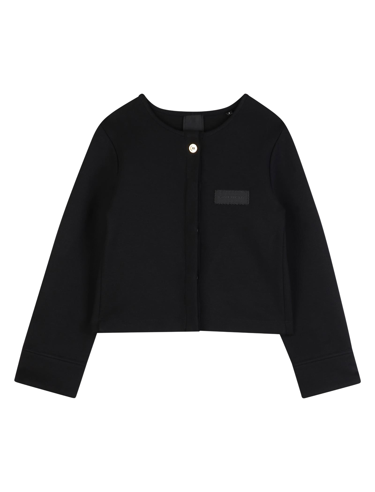 Logo patch cardigan vest