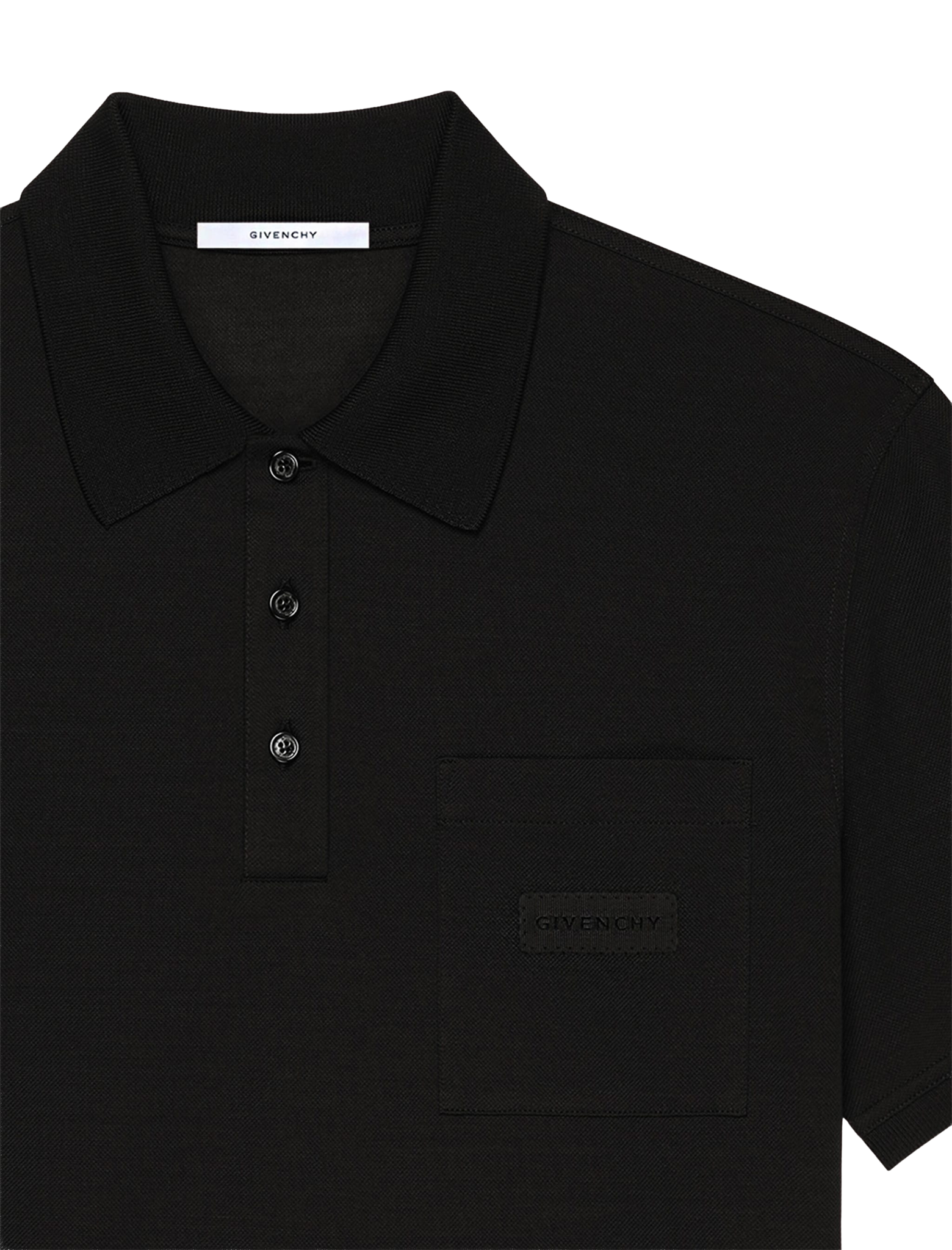 Logo patch cotton polo shirt