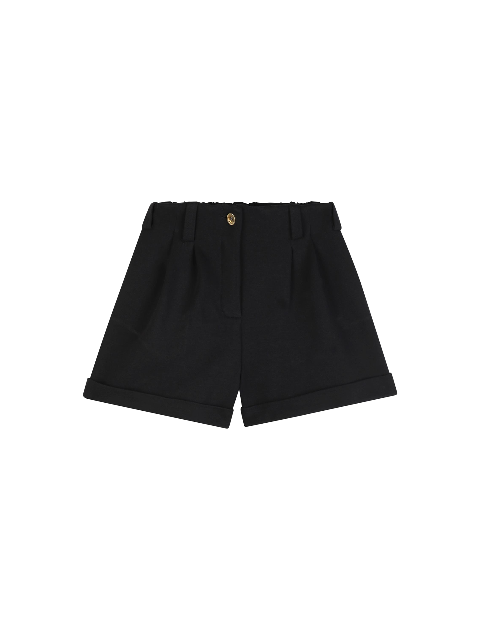 Logo patch peplum shorts