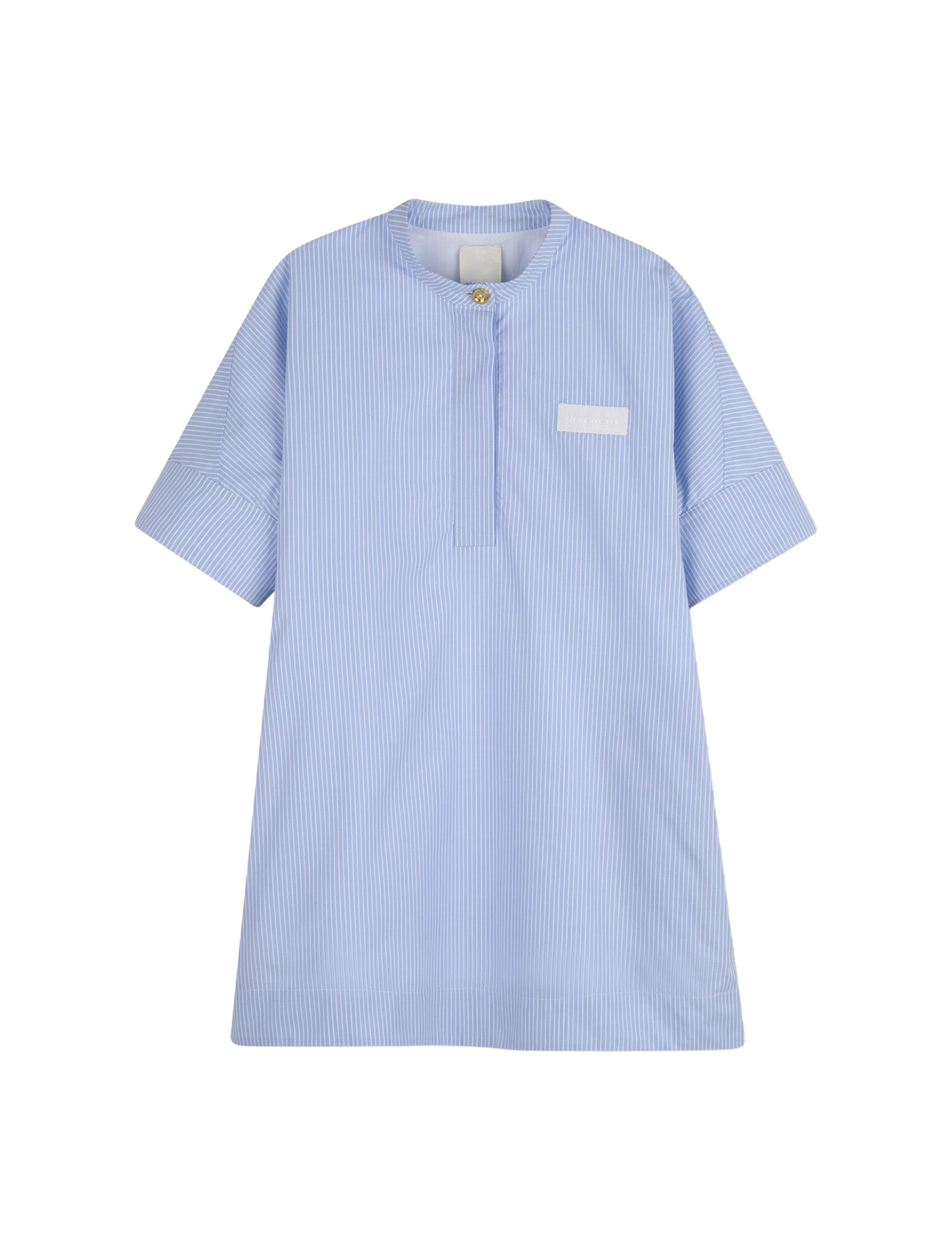 Logo patch shirt dress