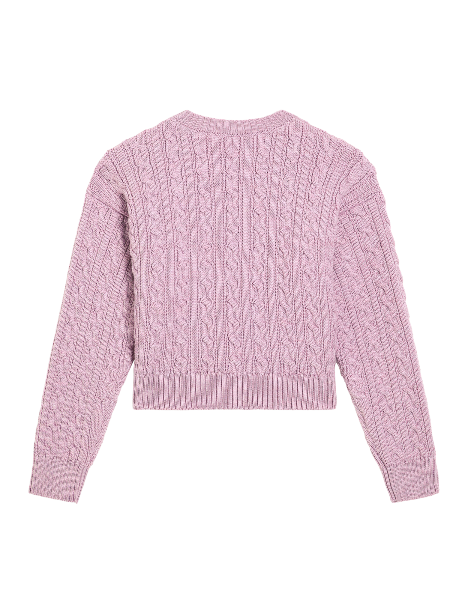 Logo plaque cable knitwear