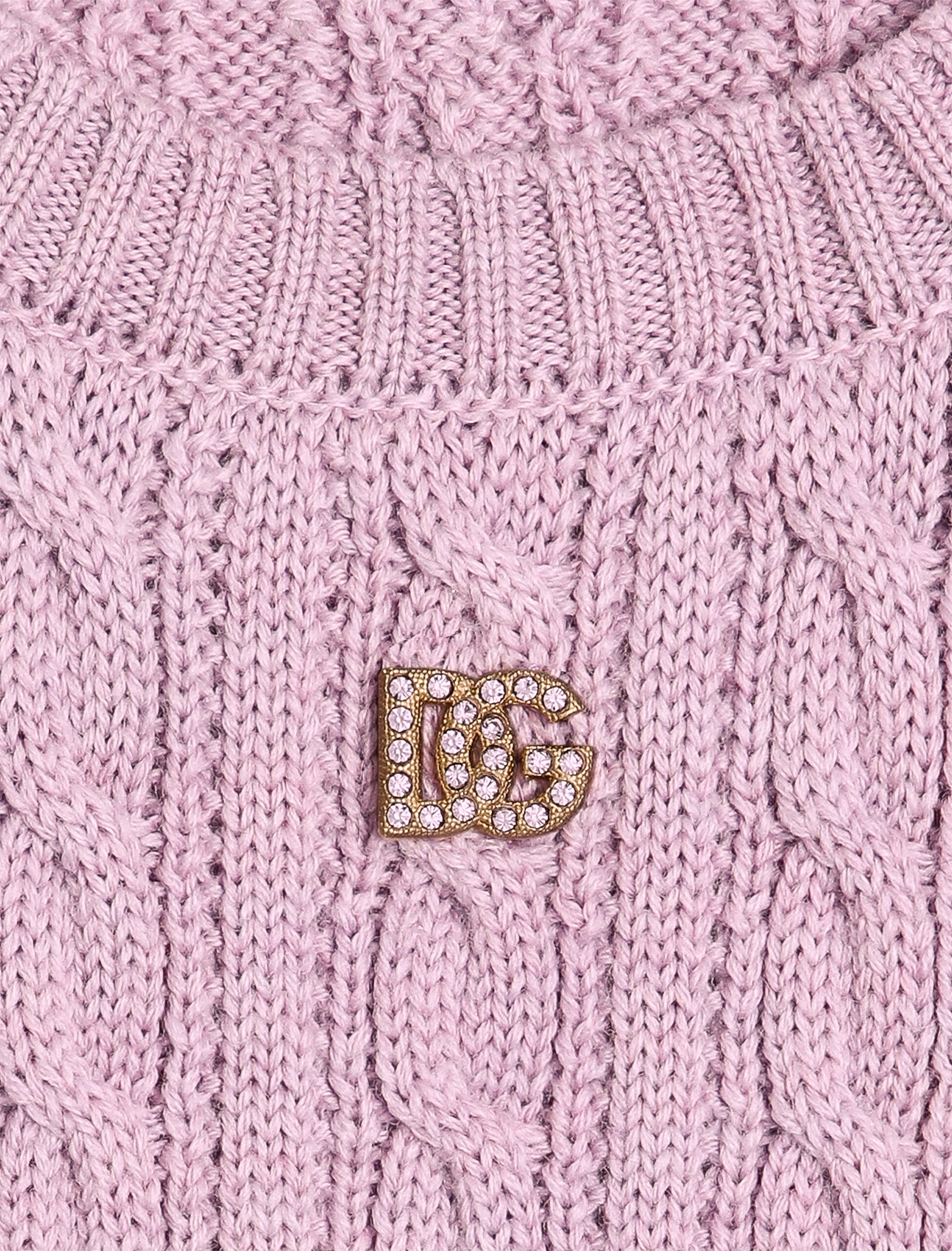 Logo plaque cable knitwear