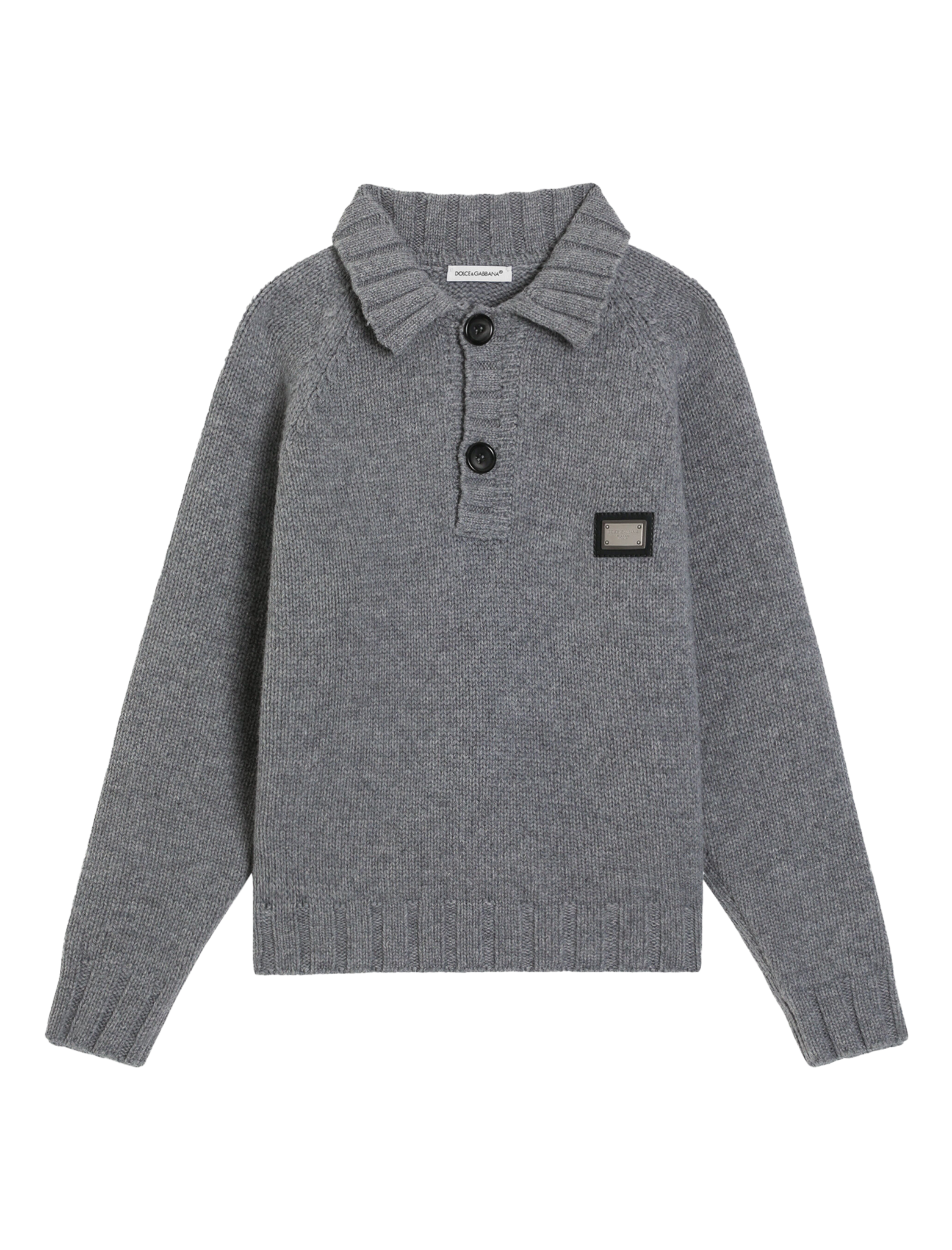 Logo plaque cashmere polo