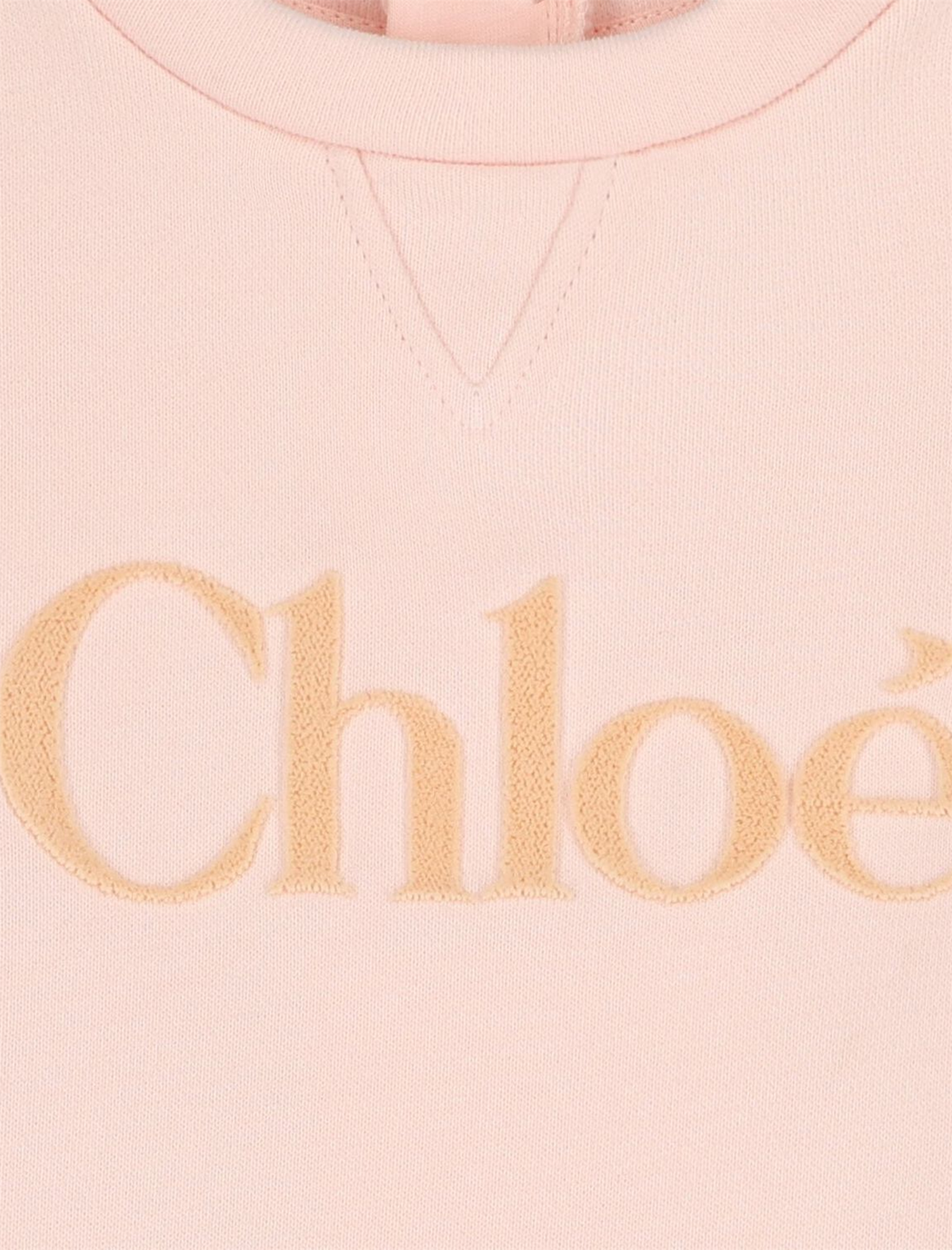 Logo print cotton fleece dress