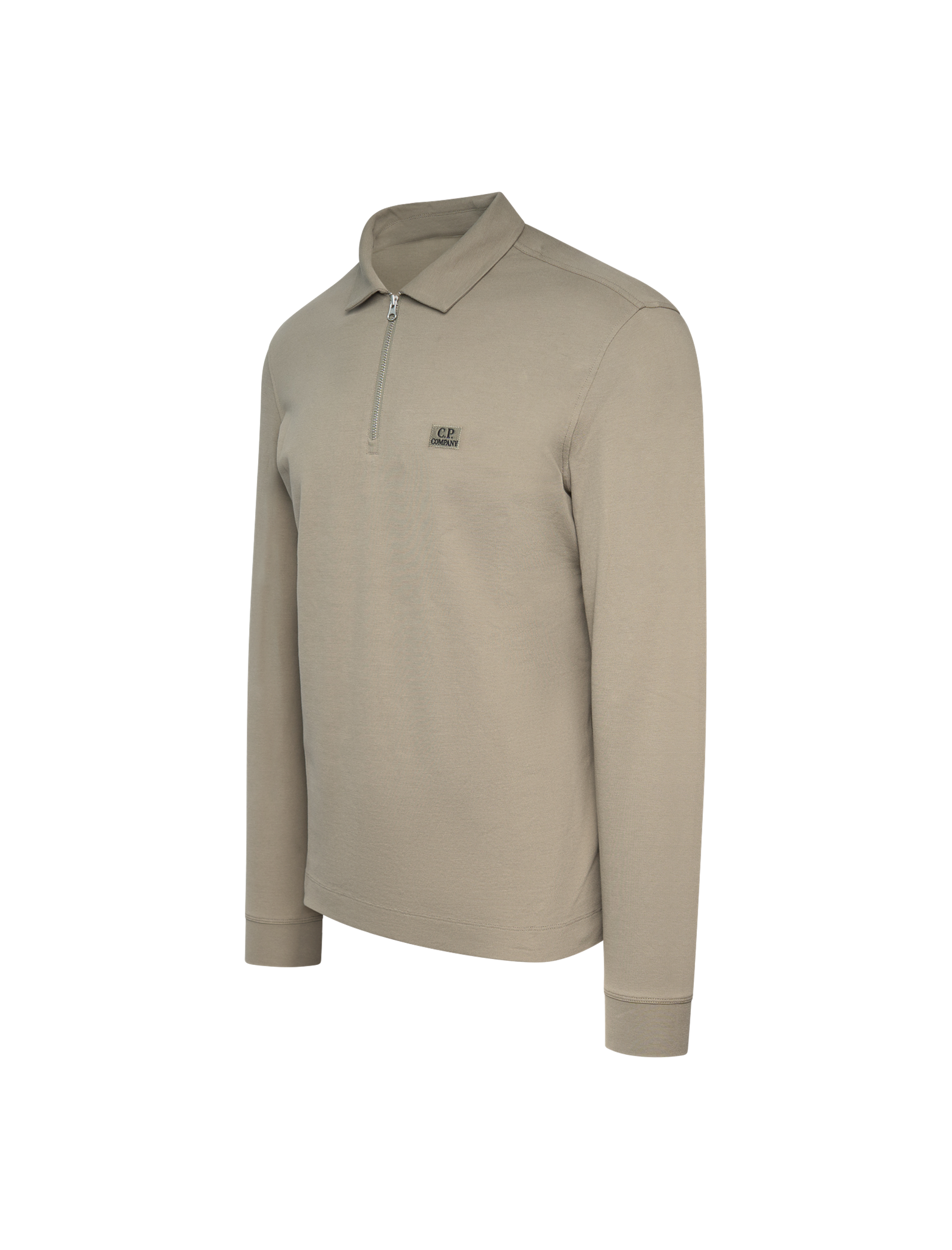Long sleeve zipped polo shirt