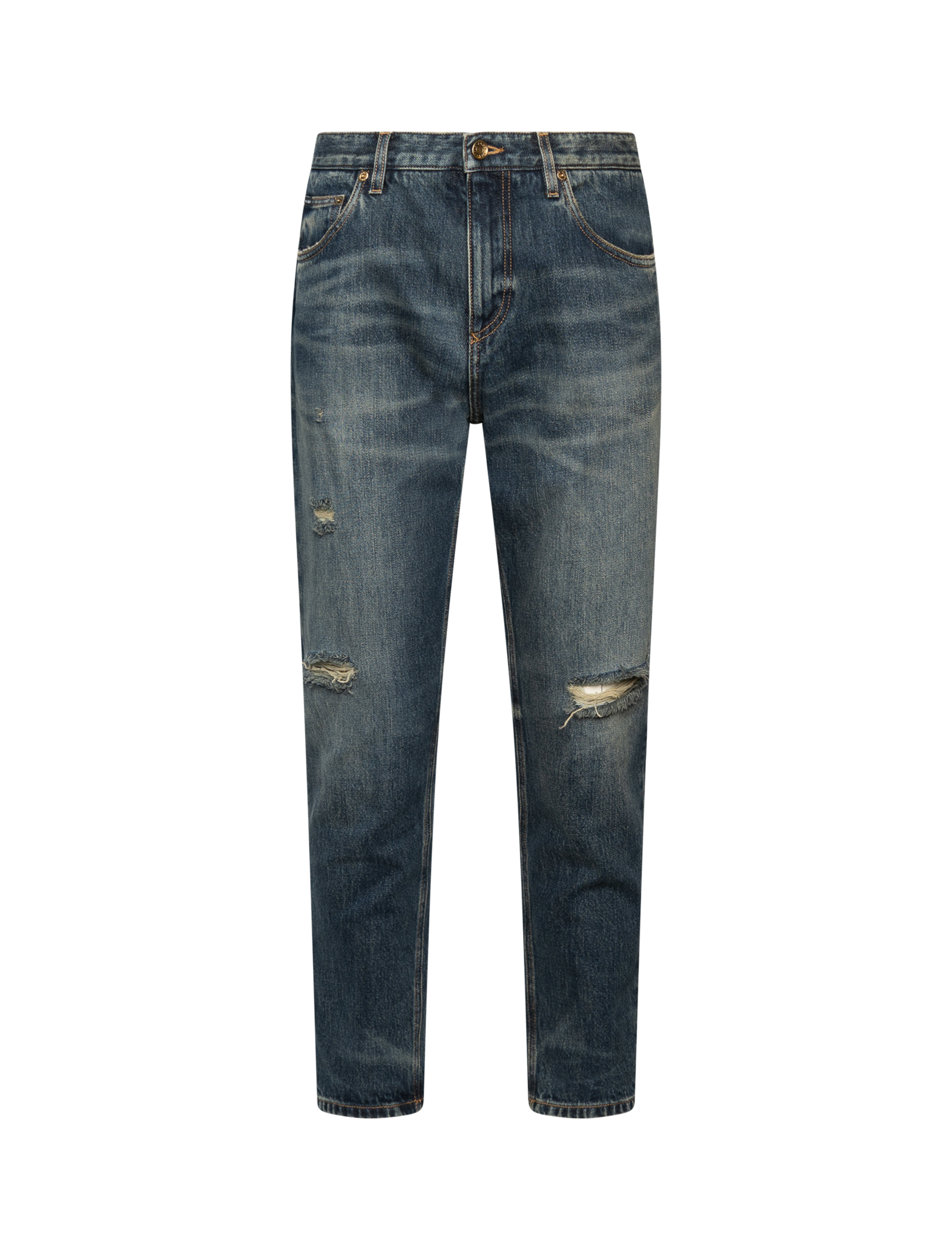 Loose fit plaque jeans
