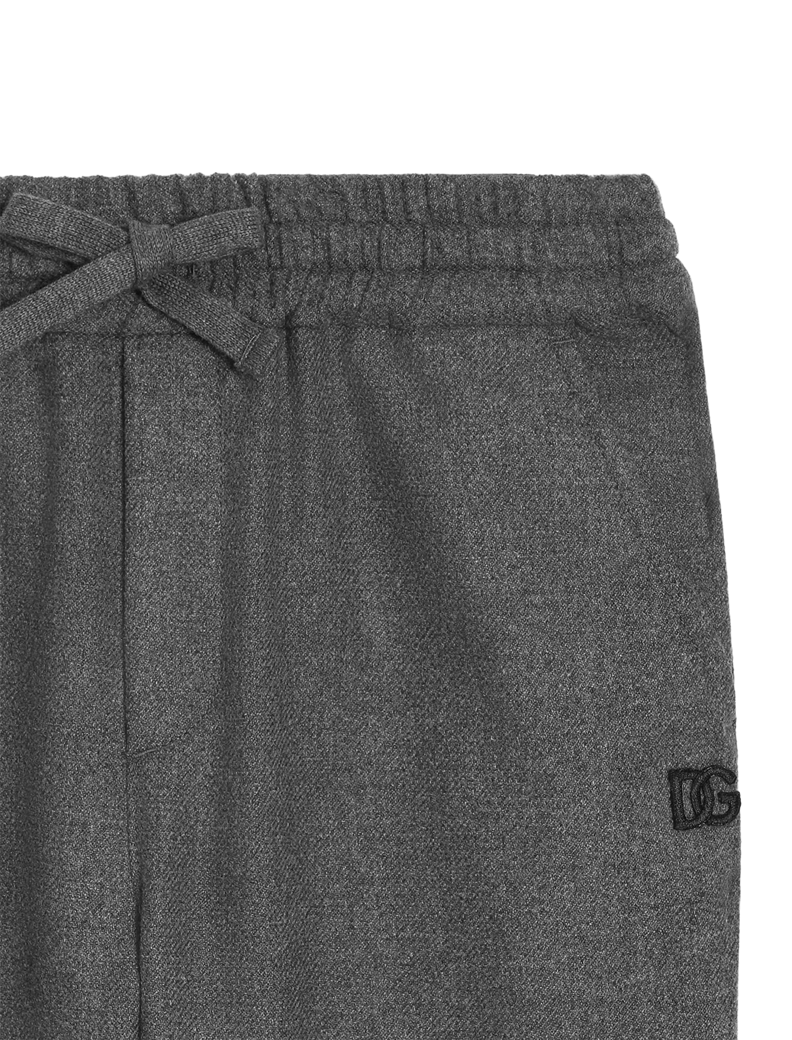 Melange wool mat trousers