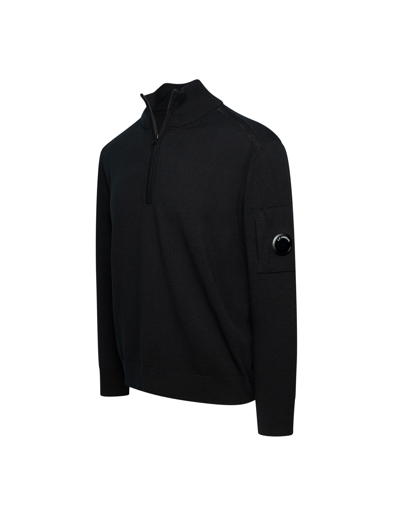 Merino wool half zip knitwear