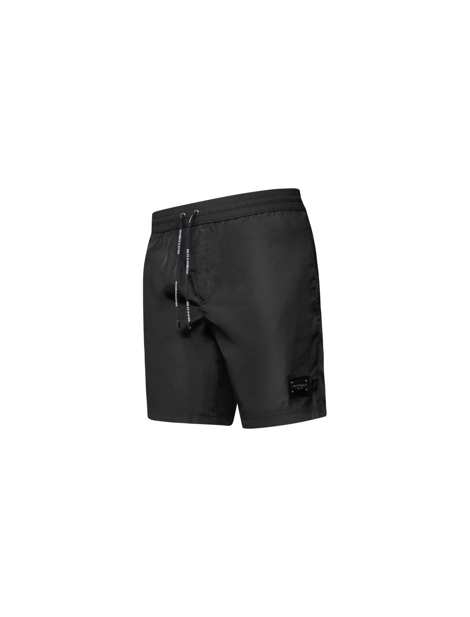 Mid-length plaque swim shorts