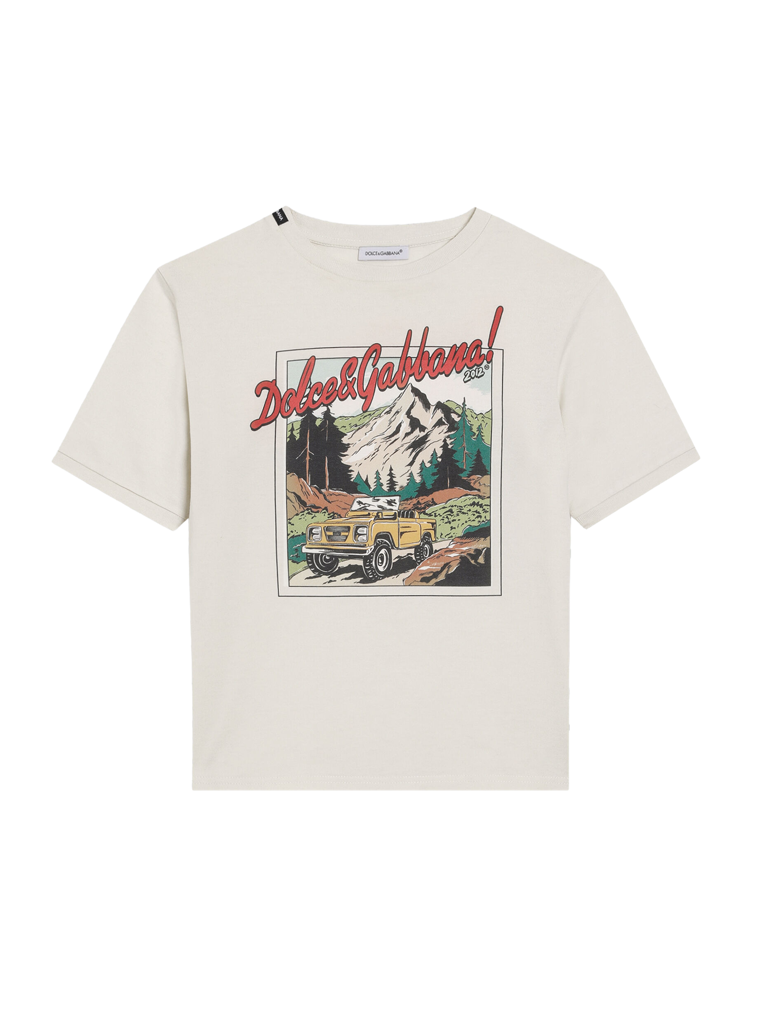 Postcard print jersey t-shirt