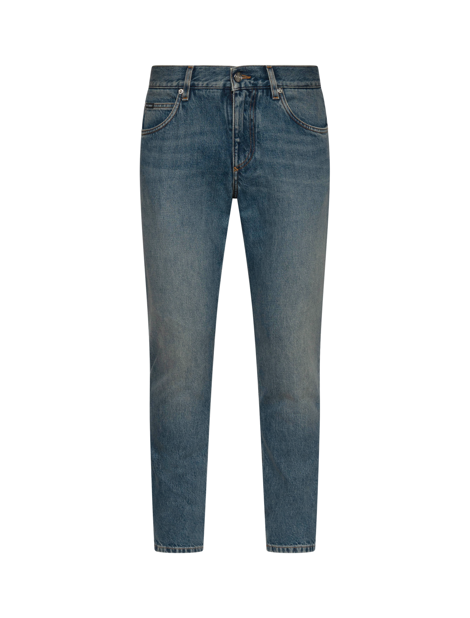 Regular fit cotton jeans