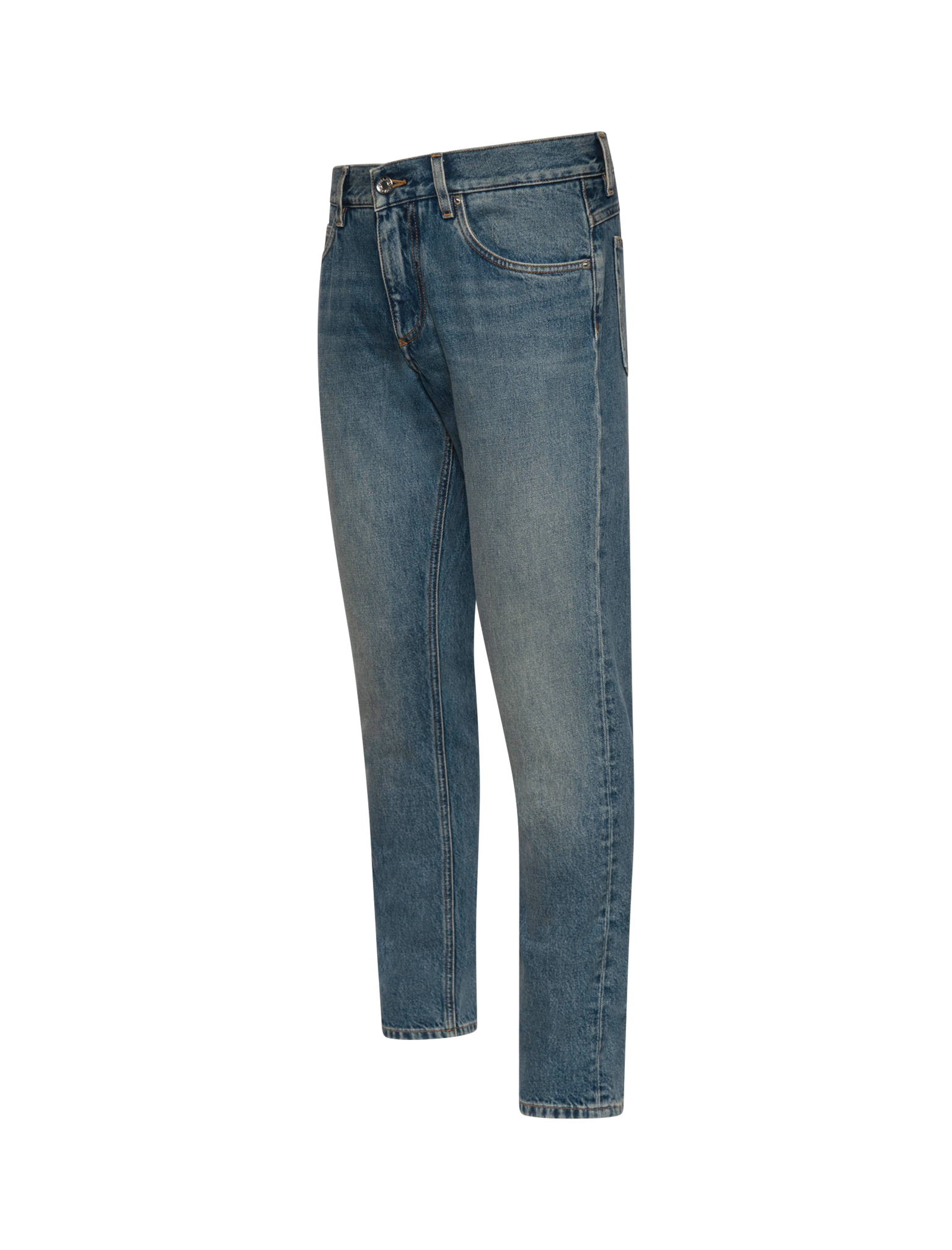 Regular fit cotton jeans