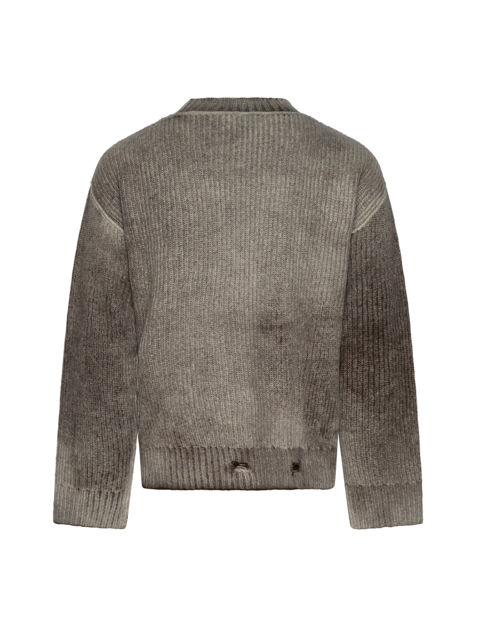 Reversible fade knit sweater