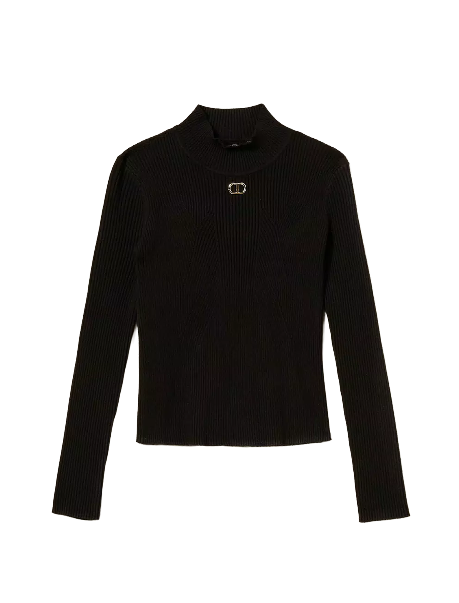 Rib knitted turtleneck jumper