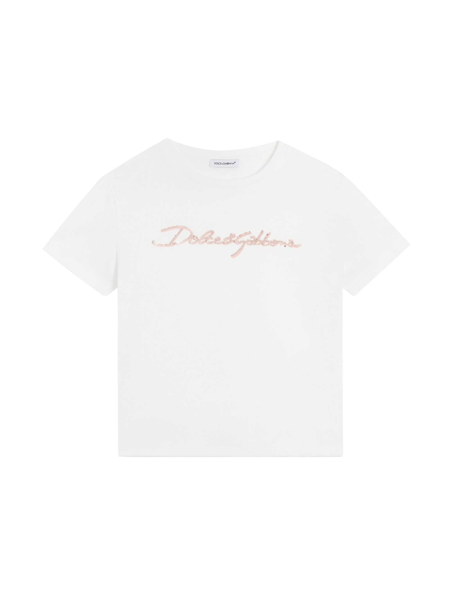 Sequined logo jersey t-shirt