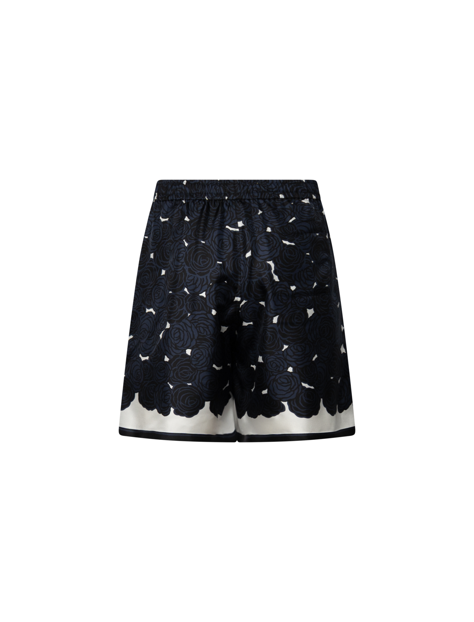 Silk printed bermuda shorts