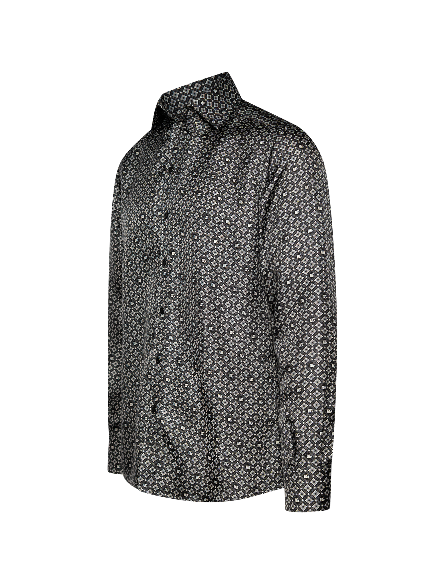 Bedrucktes Hemd mit Seidenkrawatte