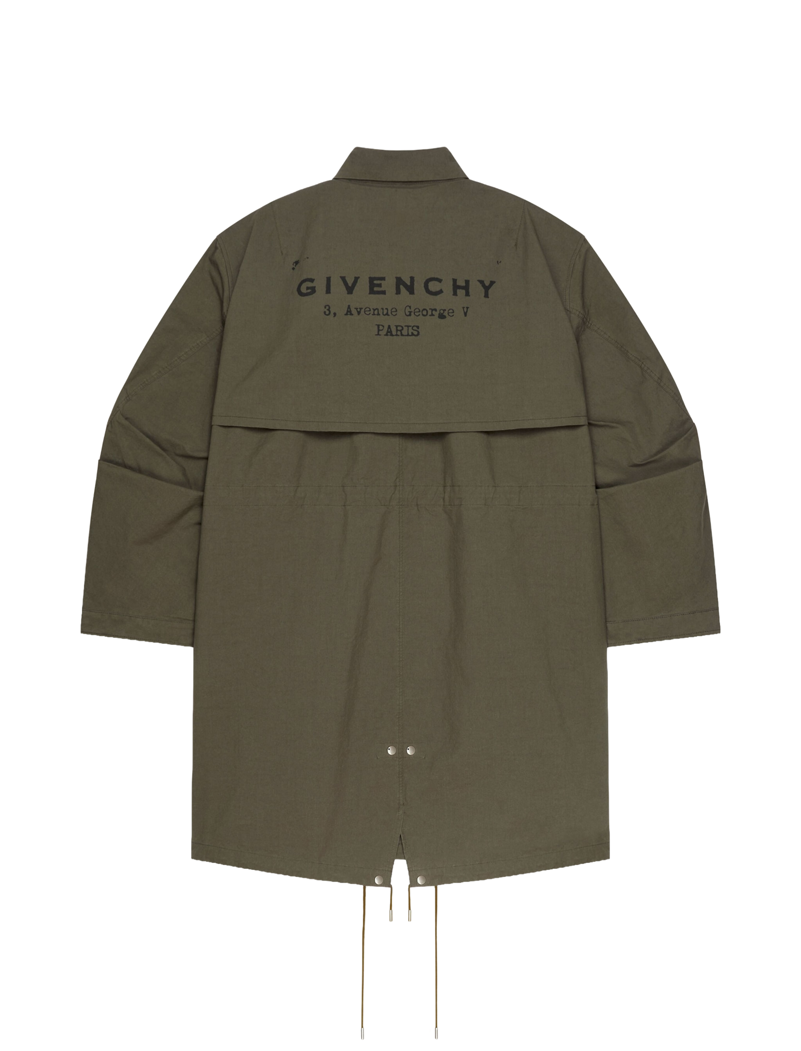 Stamp print parka jacket