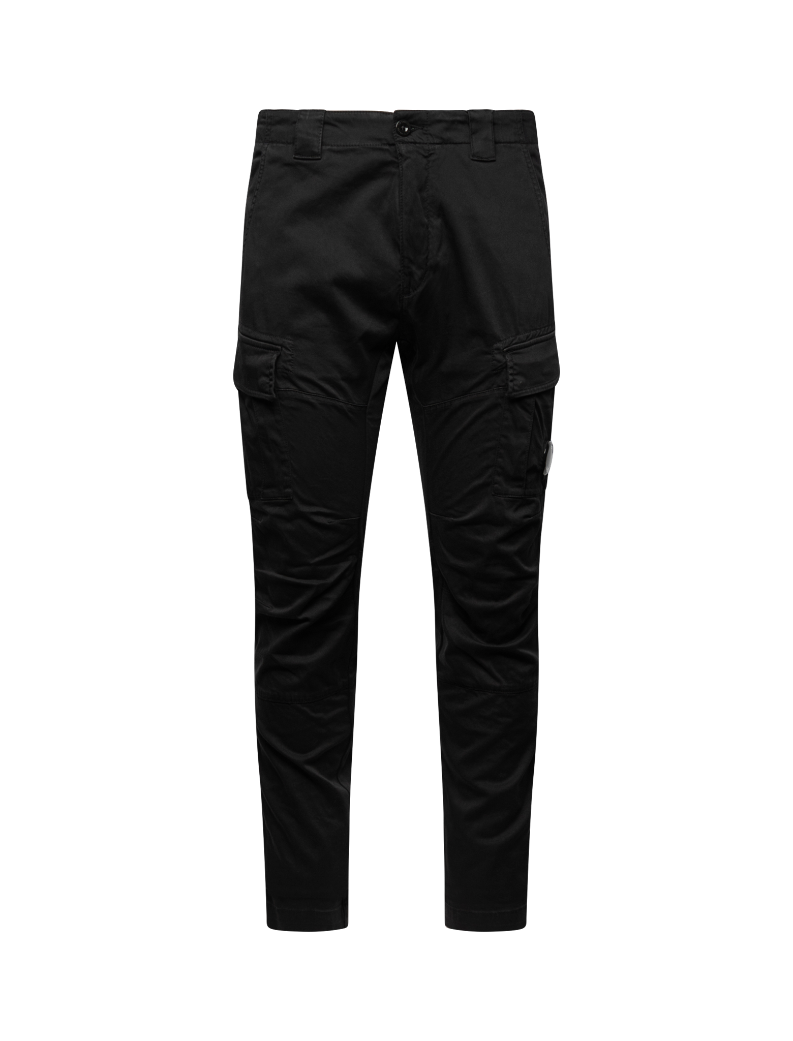 Stretch sateen cargo trousers