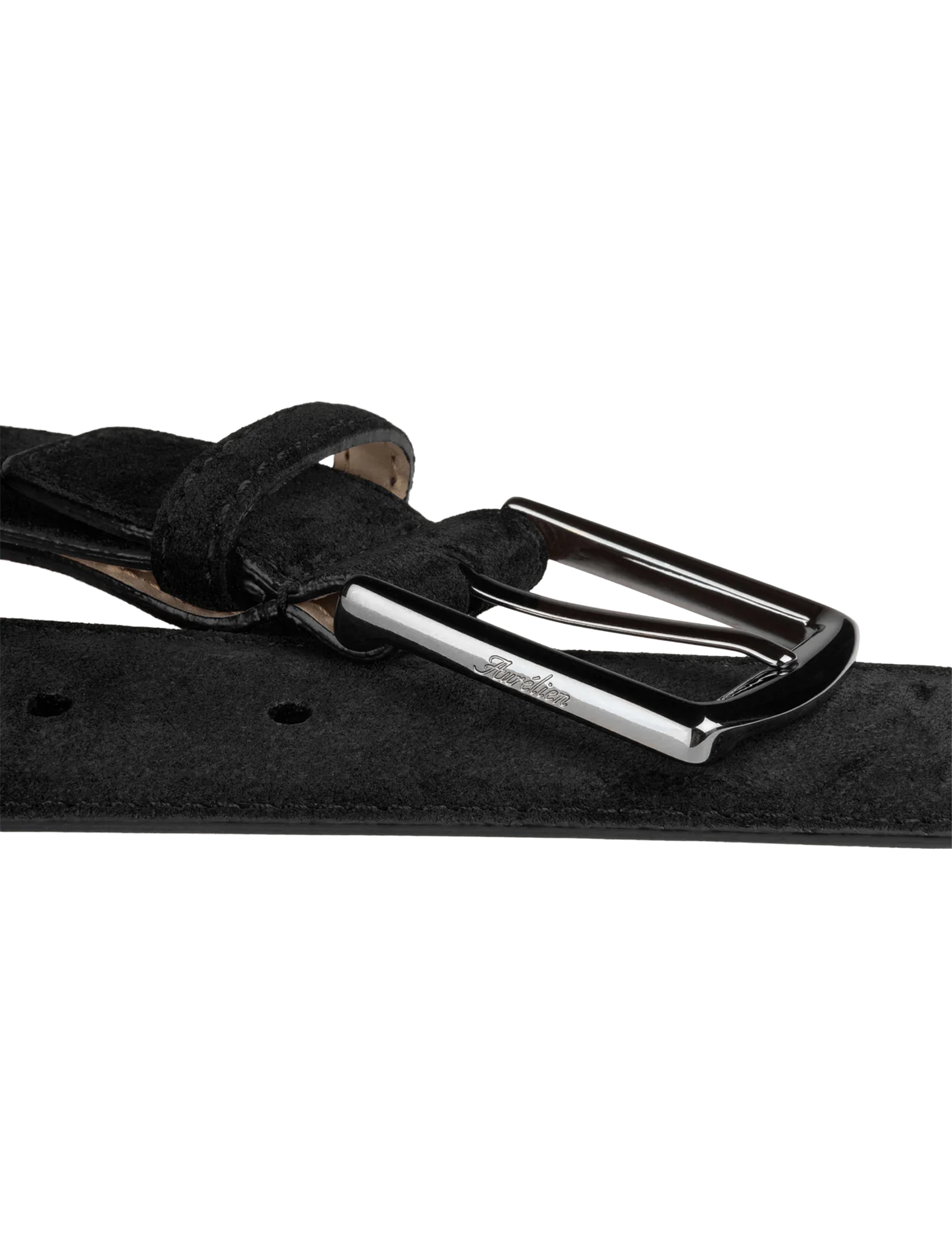 Suede leather belt