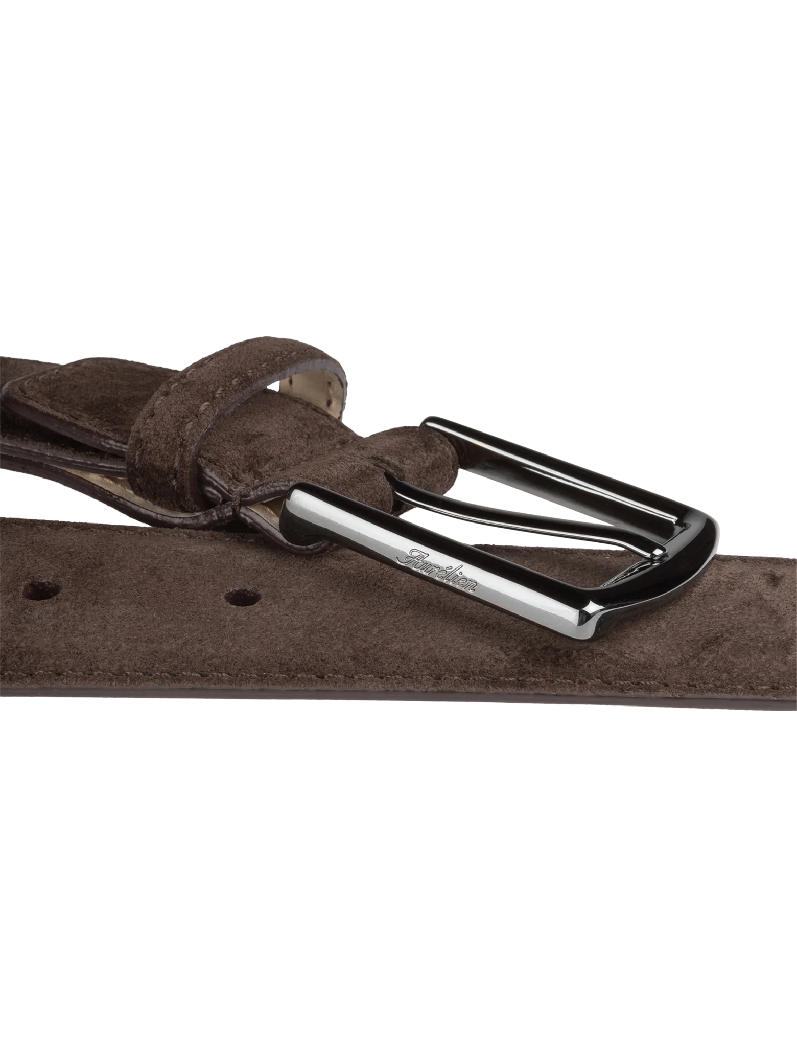 Suede leather belt