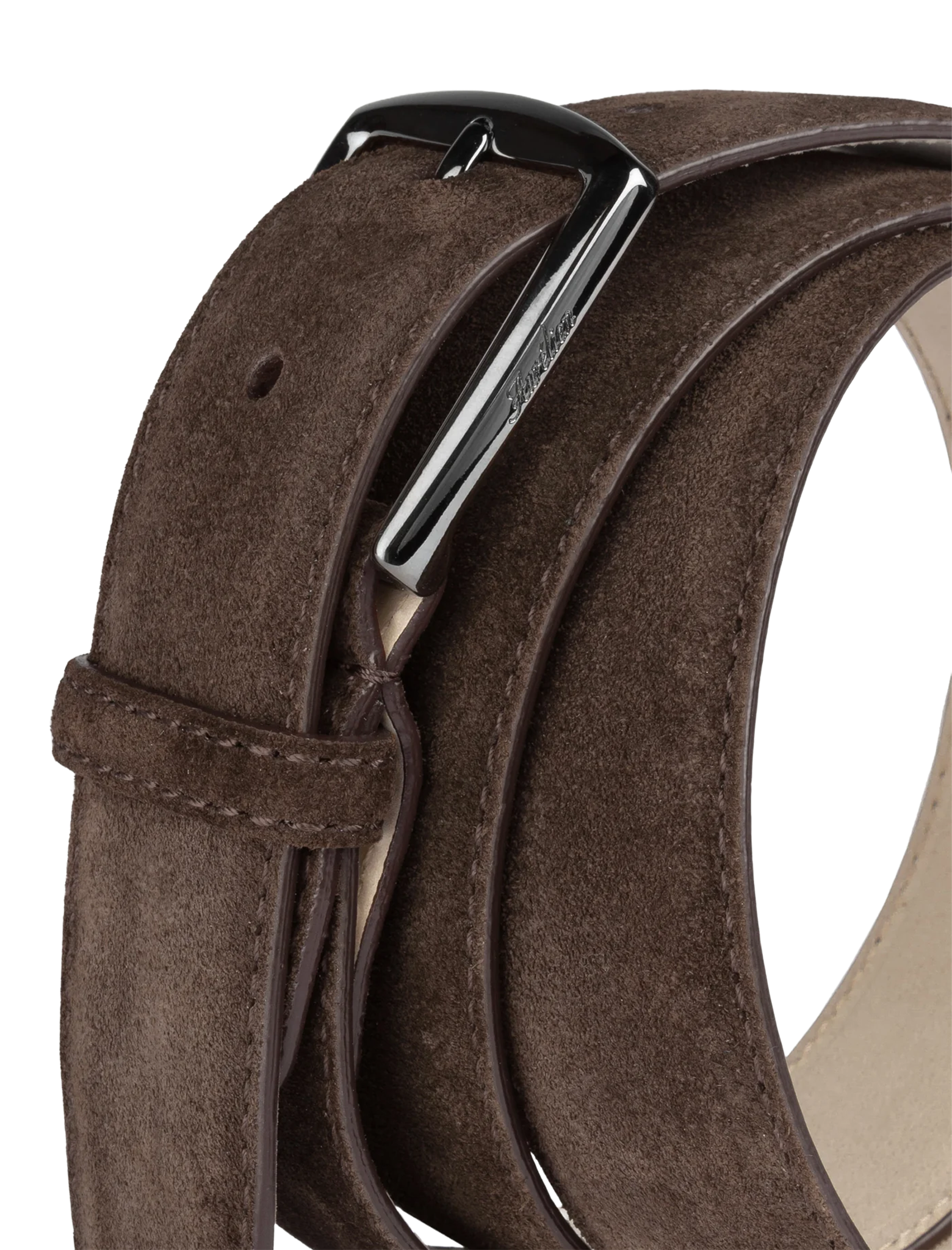 Suede leather belt