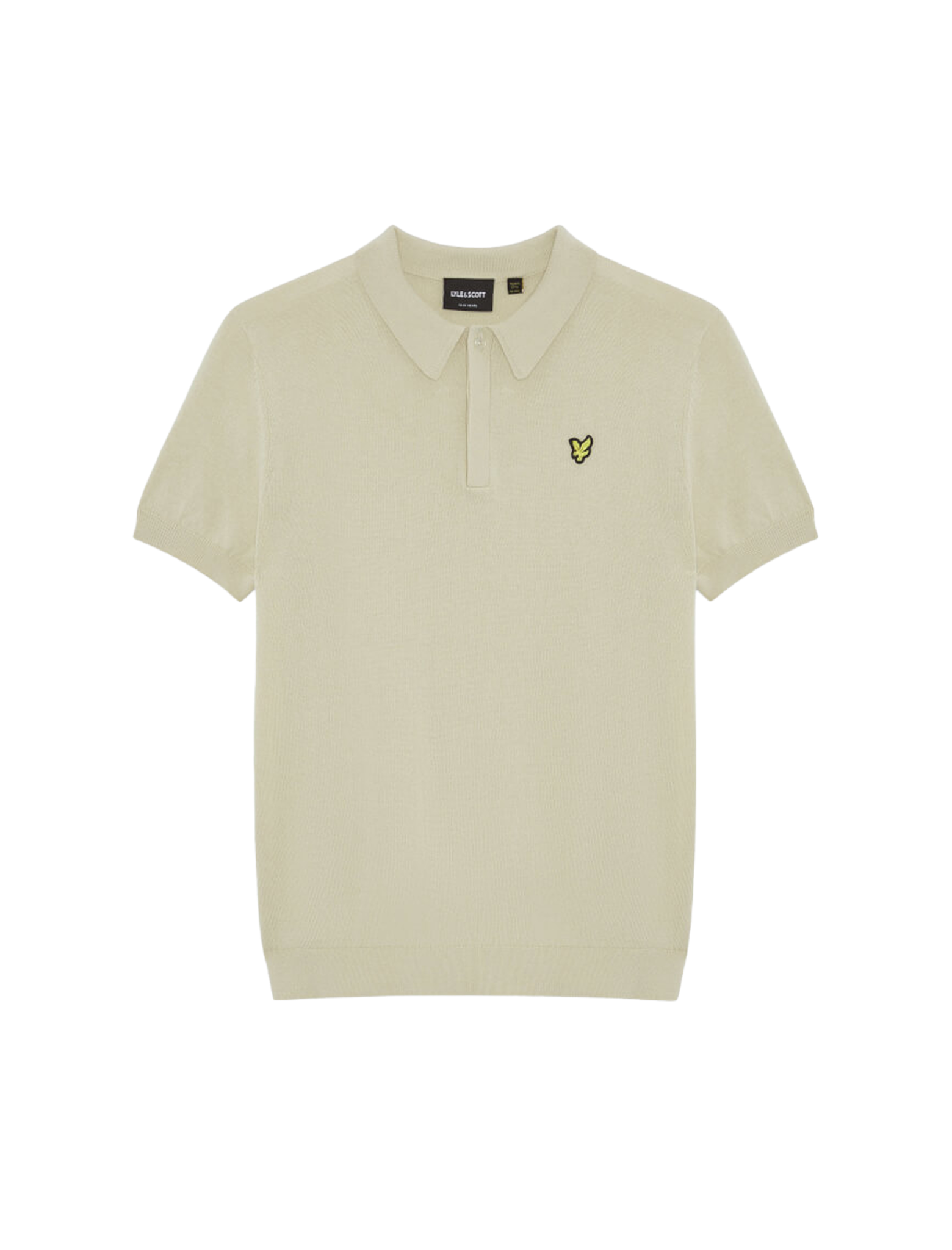 Tonal eagle knitted polo shirt
