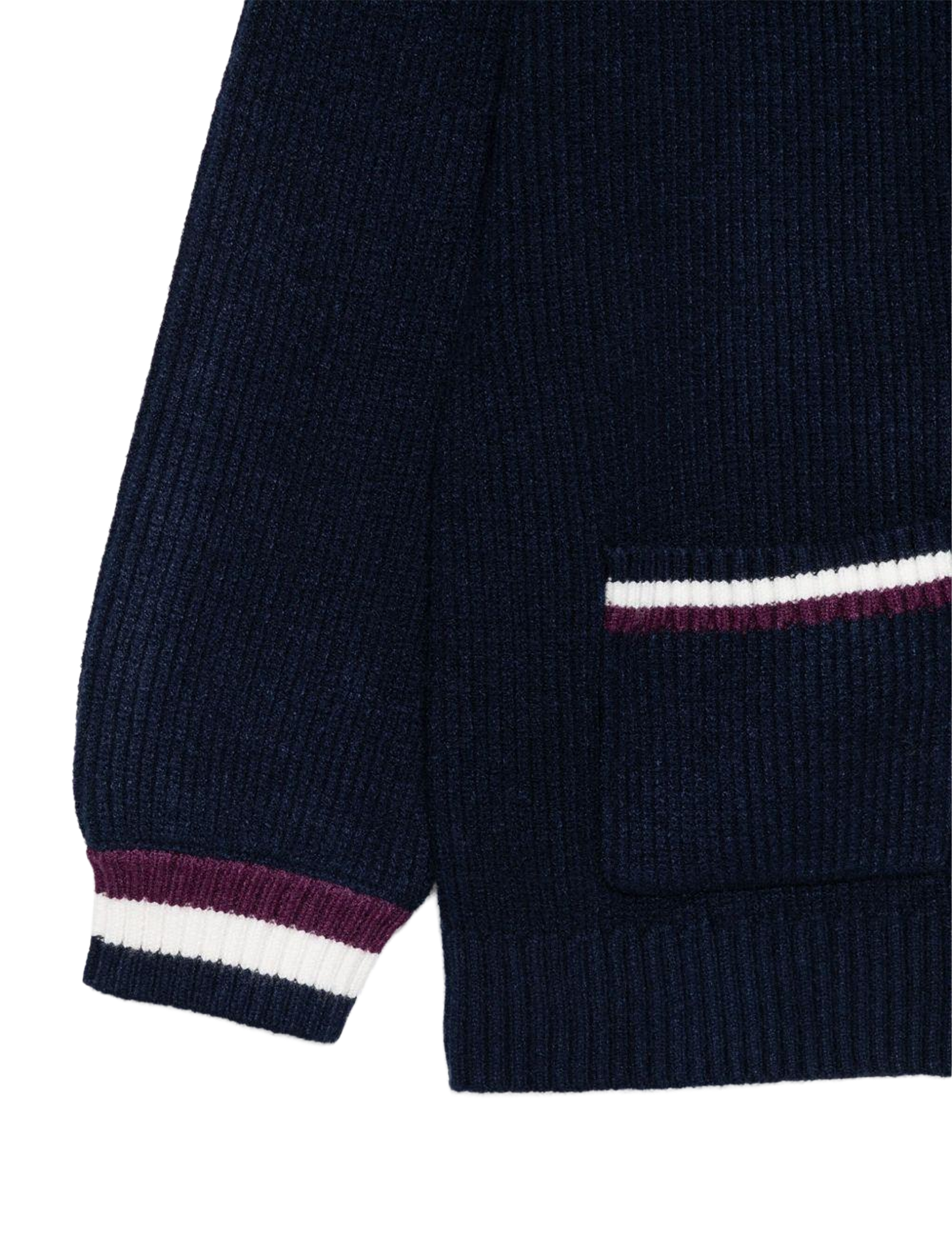 Two-tone knitted cardigan