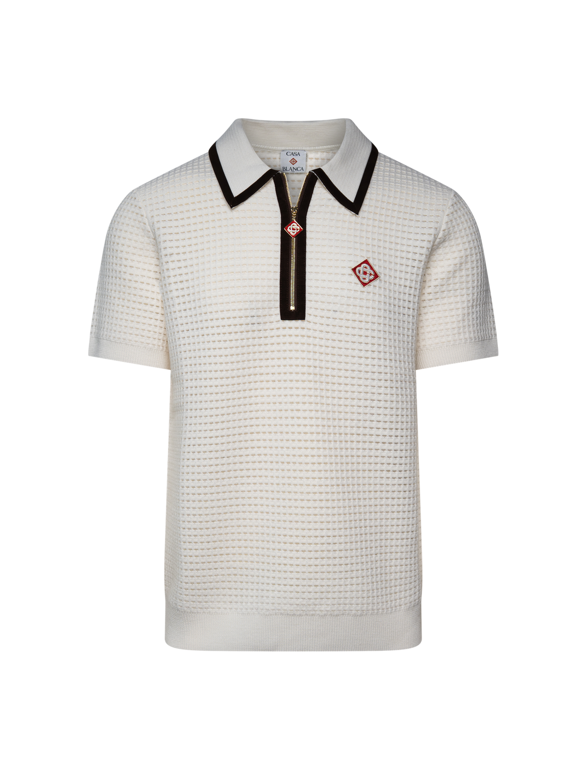 Waffle Stitch polo shirt