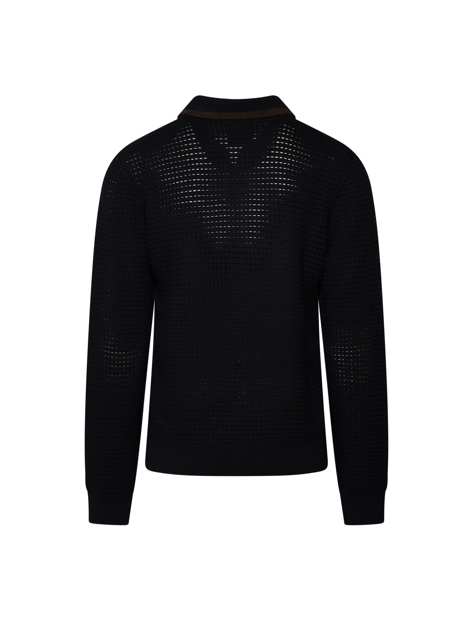 Waffle longsleeve polo shirt