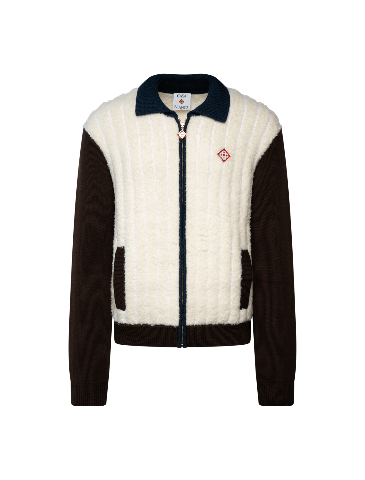 Wool blend fleece jacket