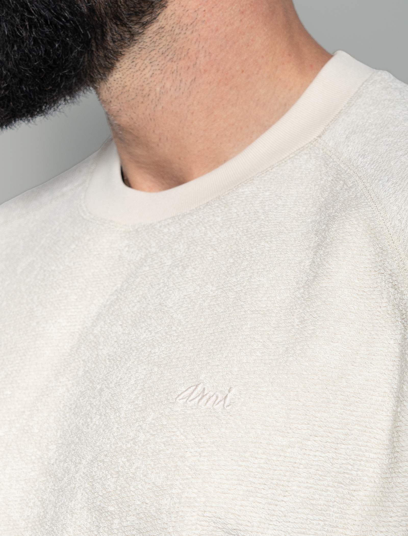 Raglan curly fleece sweater