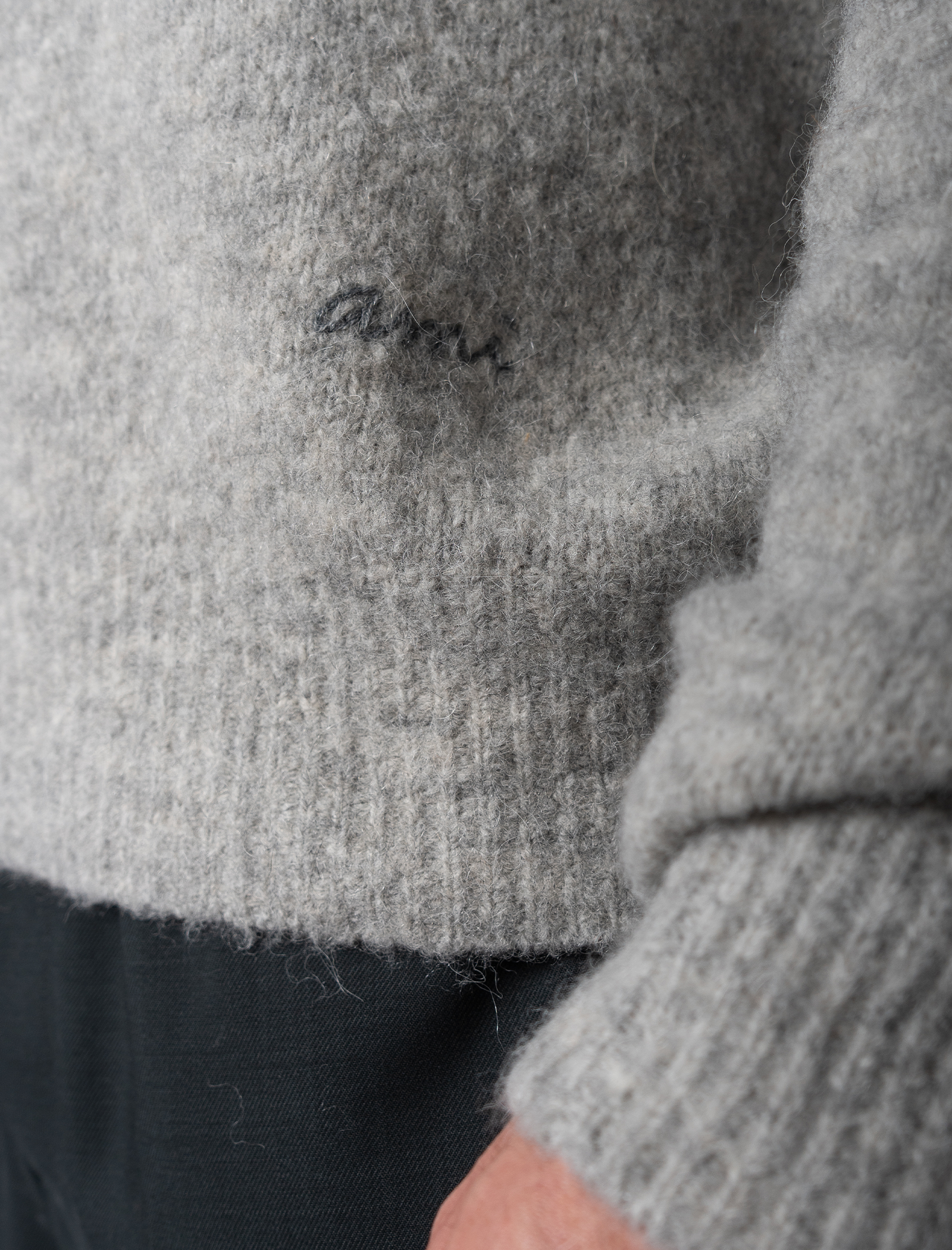 Alpaca knitted polo shirt