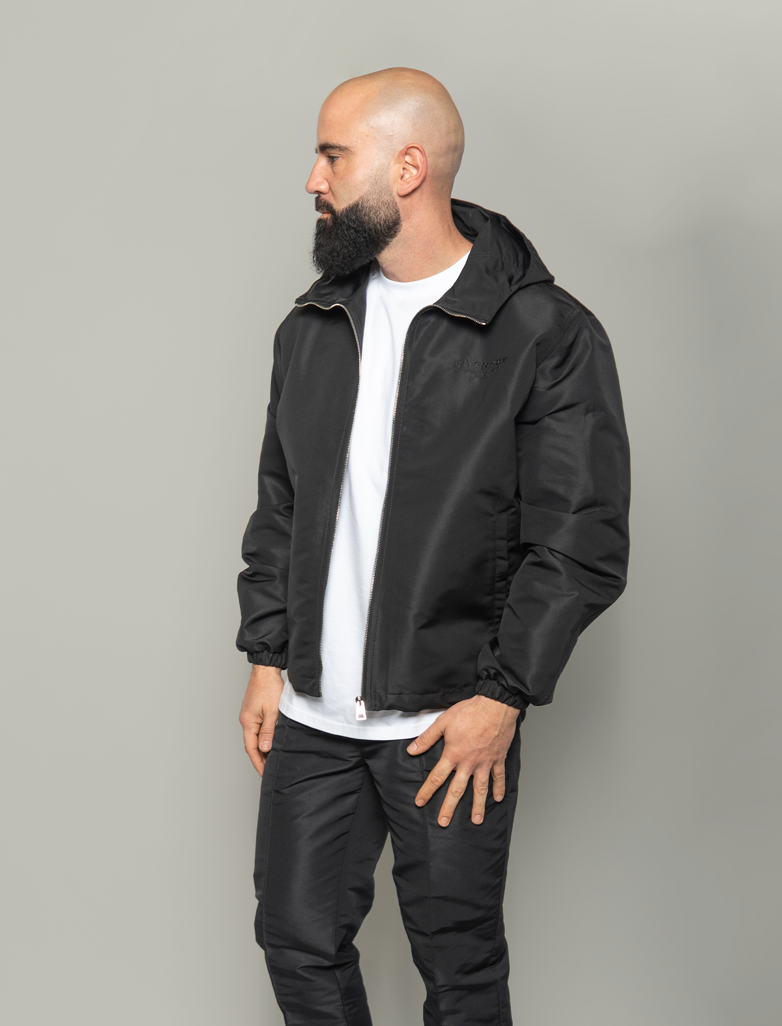 Stamp embroidery windbreaker