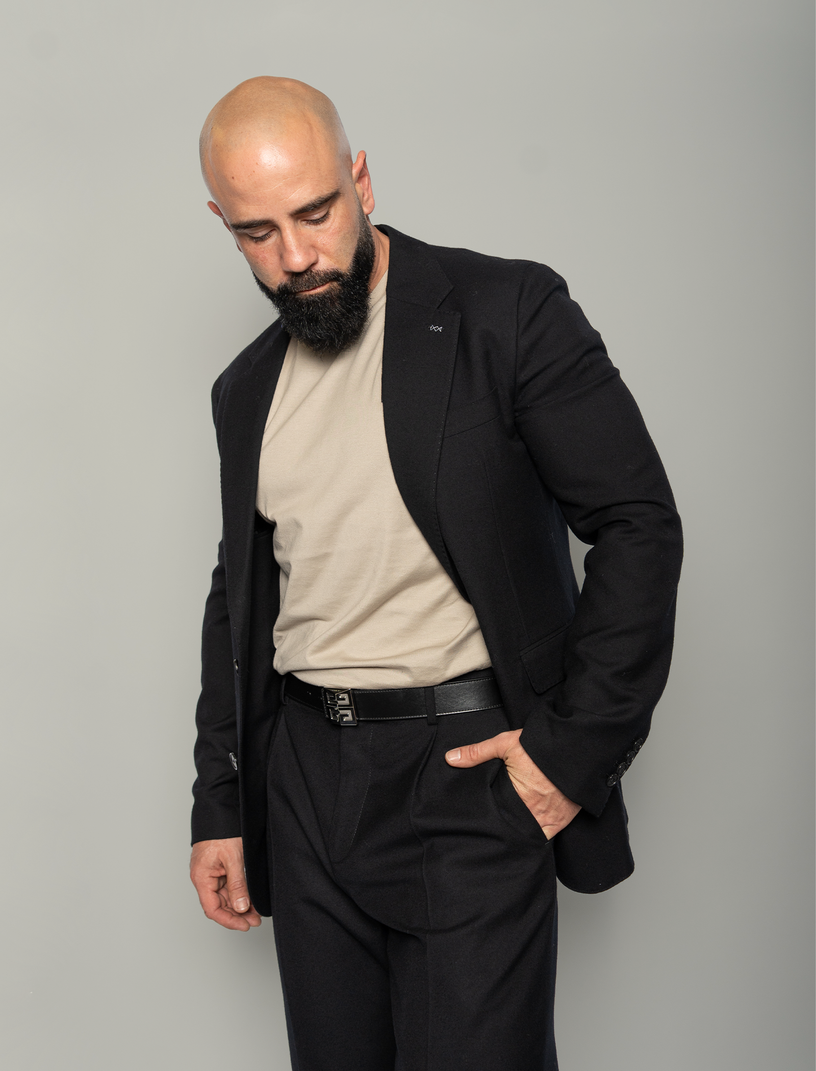 Single breasted wool jacket