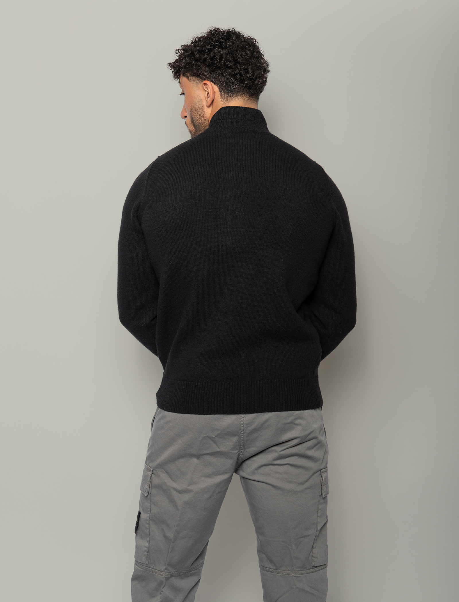 Half-zip lambswool jumper
