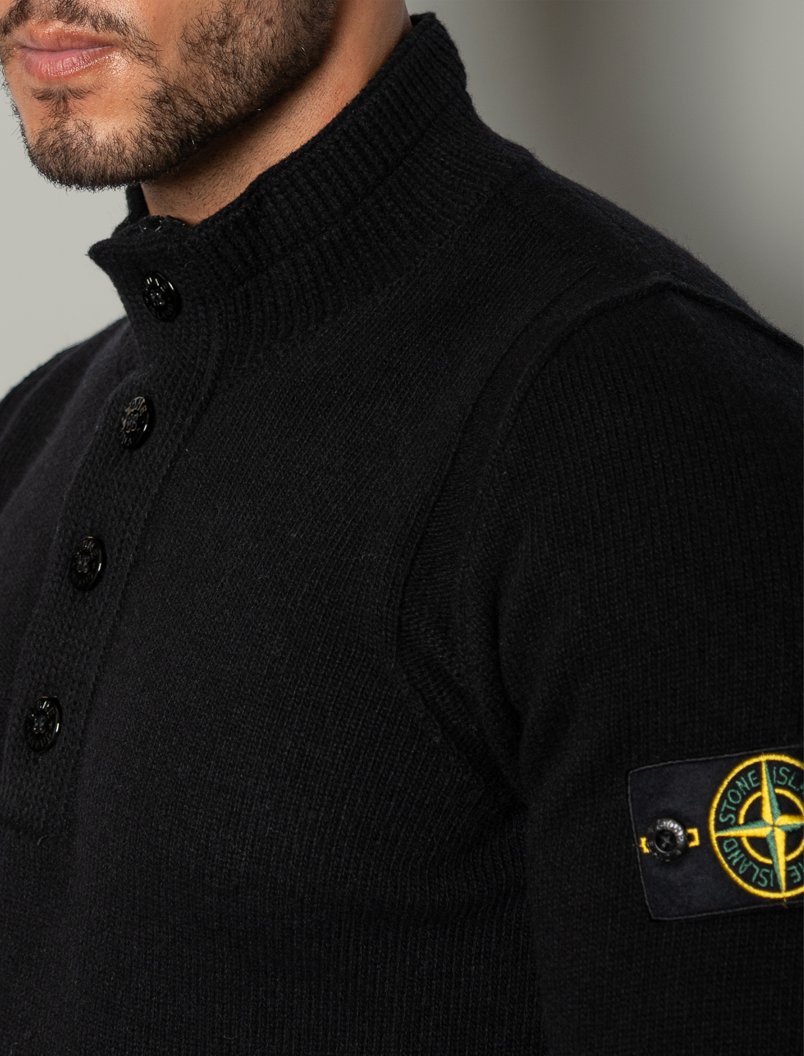 Half-zip lambswool jumper