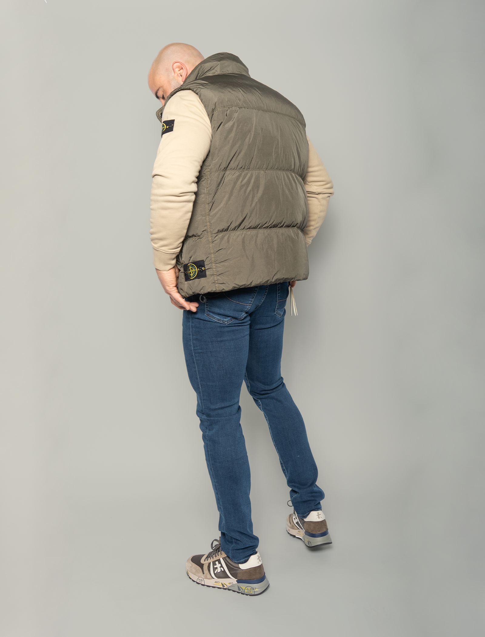 Crinkle Reps padded bodywarmer