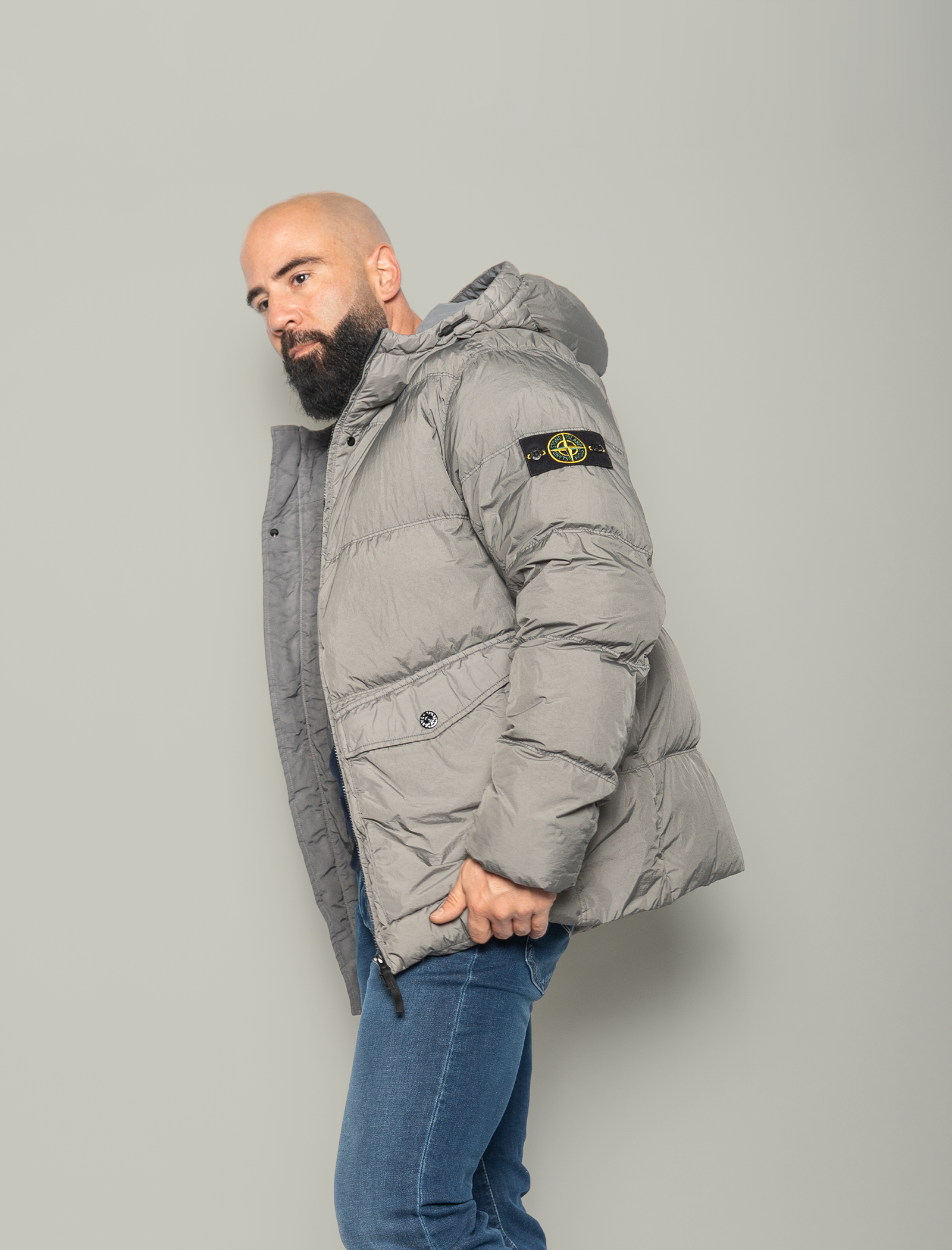 Crinkle Reps NY padded jacket